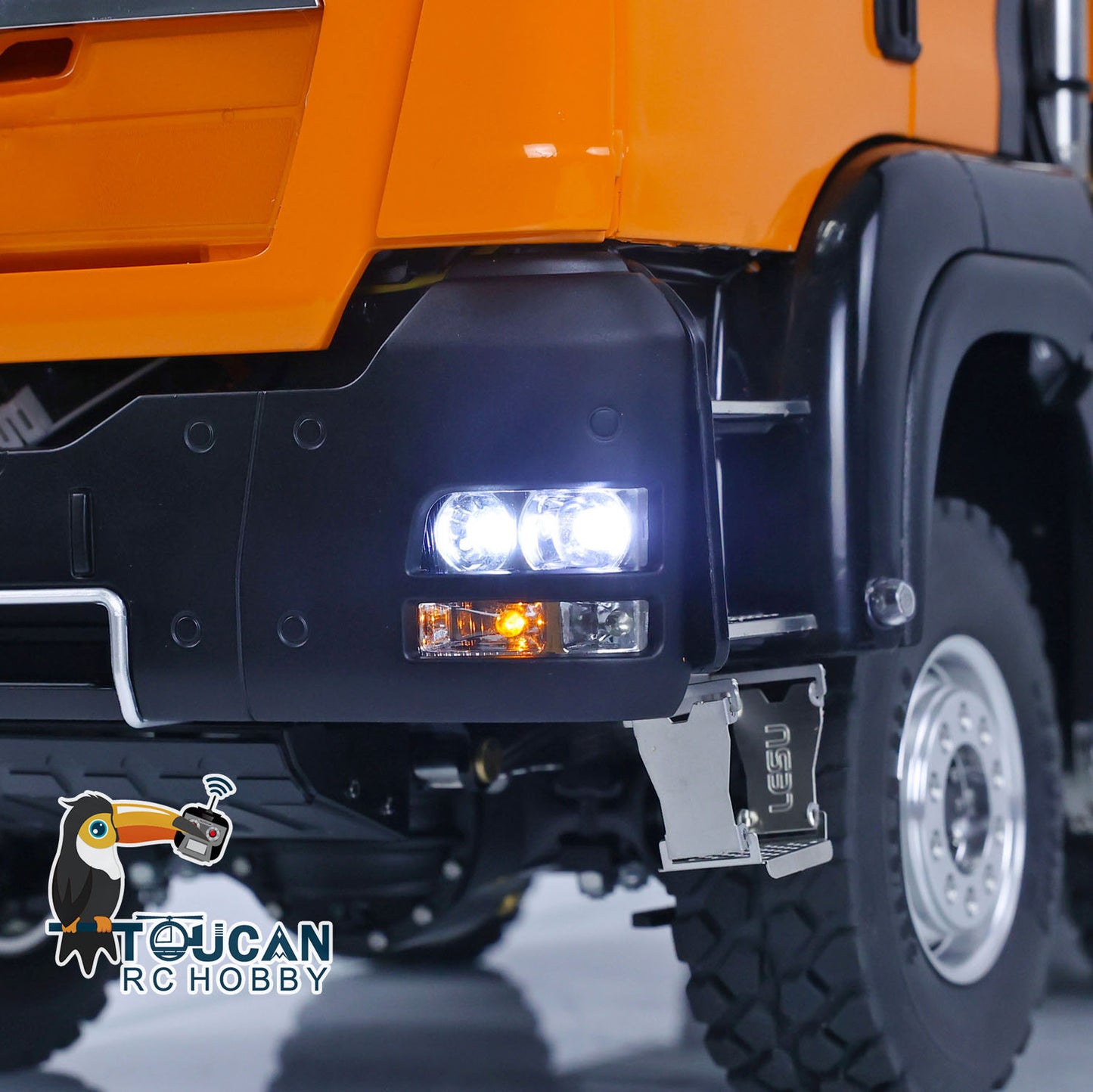 LESU 1/14 Métal MAN 8X8 RTR RC Camion à benne basculante hydraulique assemblé peint avec grue Z0063