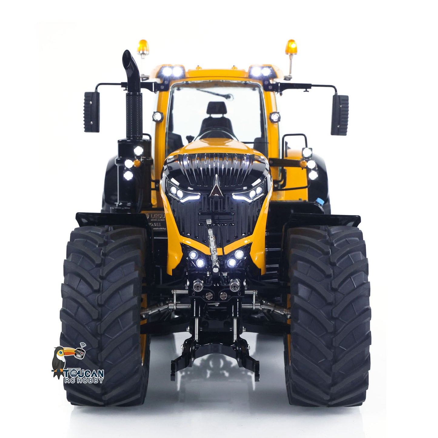LESU 4x4 90% Metal Body 1/14 RC Hydraulic Tractor AOUE 1050 Radio Controlled Agricultural Vehicle Light Smoking Simulation Sound