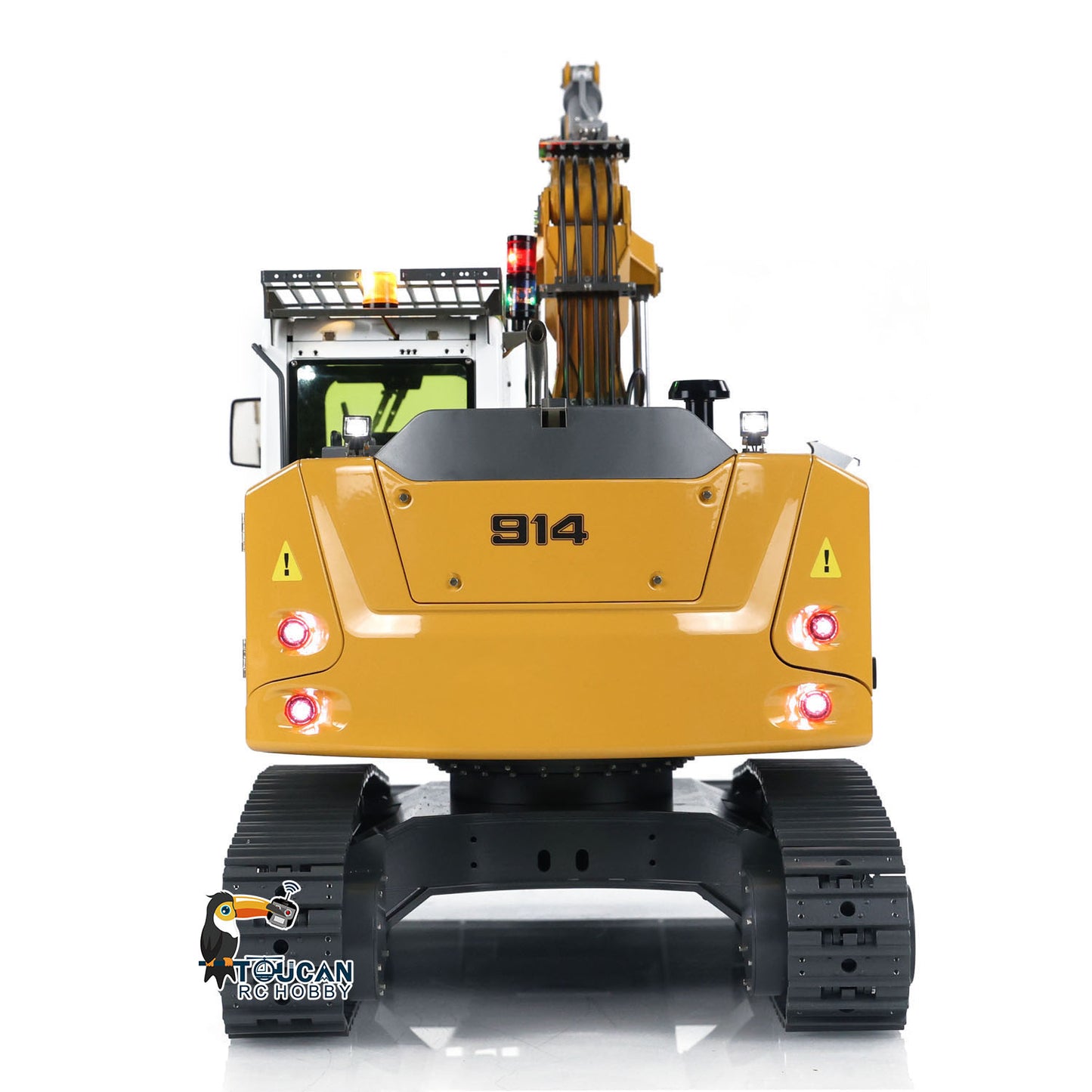 US STOCK 1/14 RC Hydraulic Excavator 914 5-ways Valve Metal Remote Control Digger Model