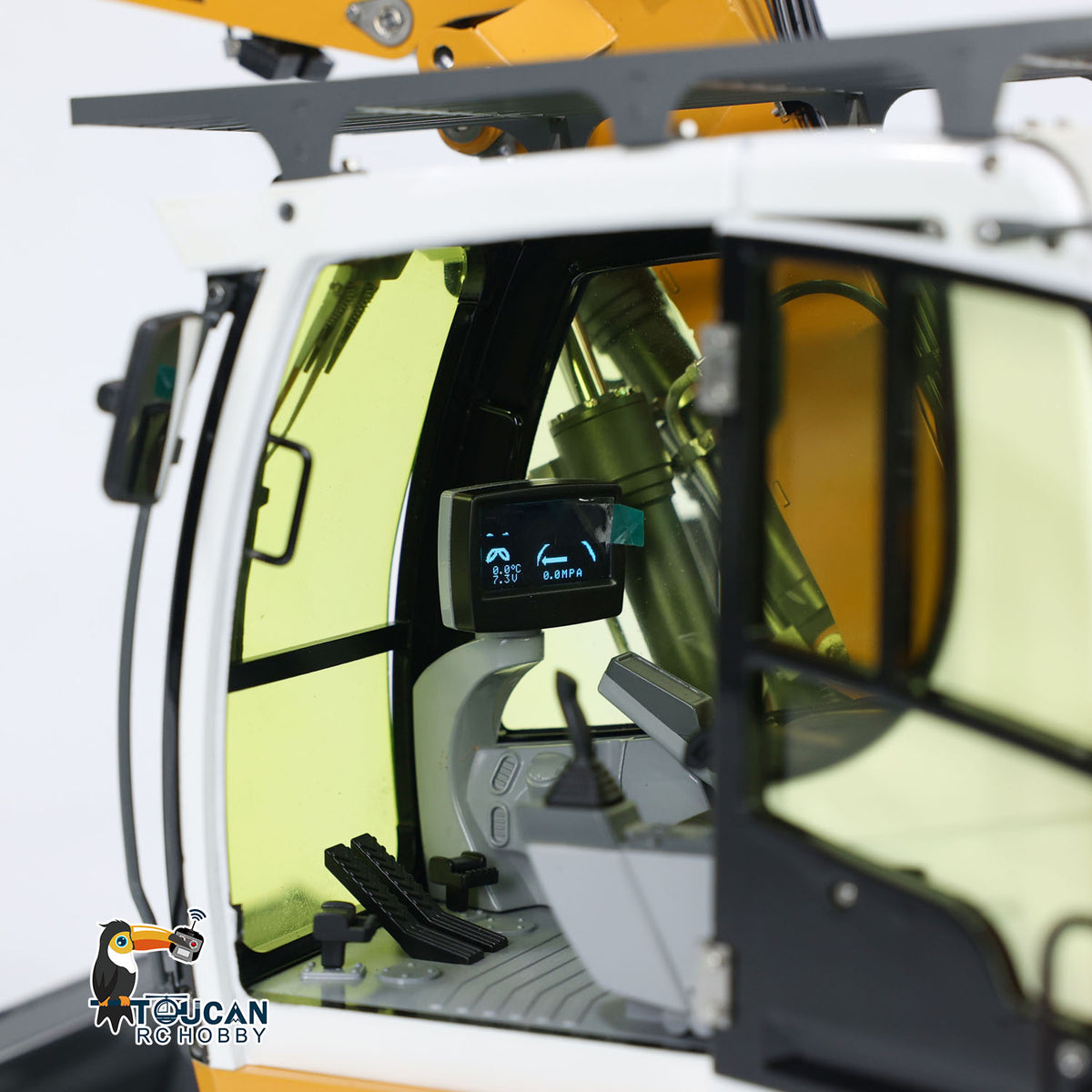 CUT Model 1/14 RC Hydraulic Excavator 914 5CH Valve Metal Remote Control Digger Construction Vehicle Warning Light Flysky ST8 Radio Sound System Charger