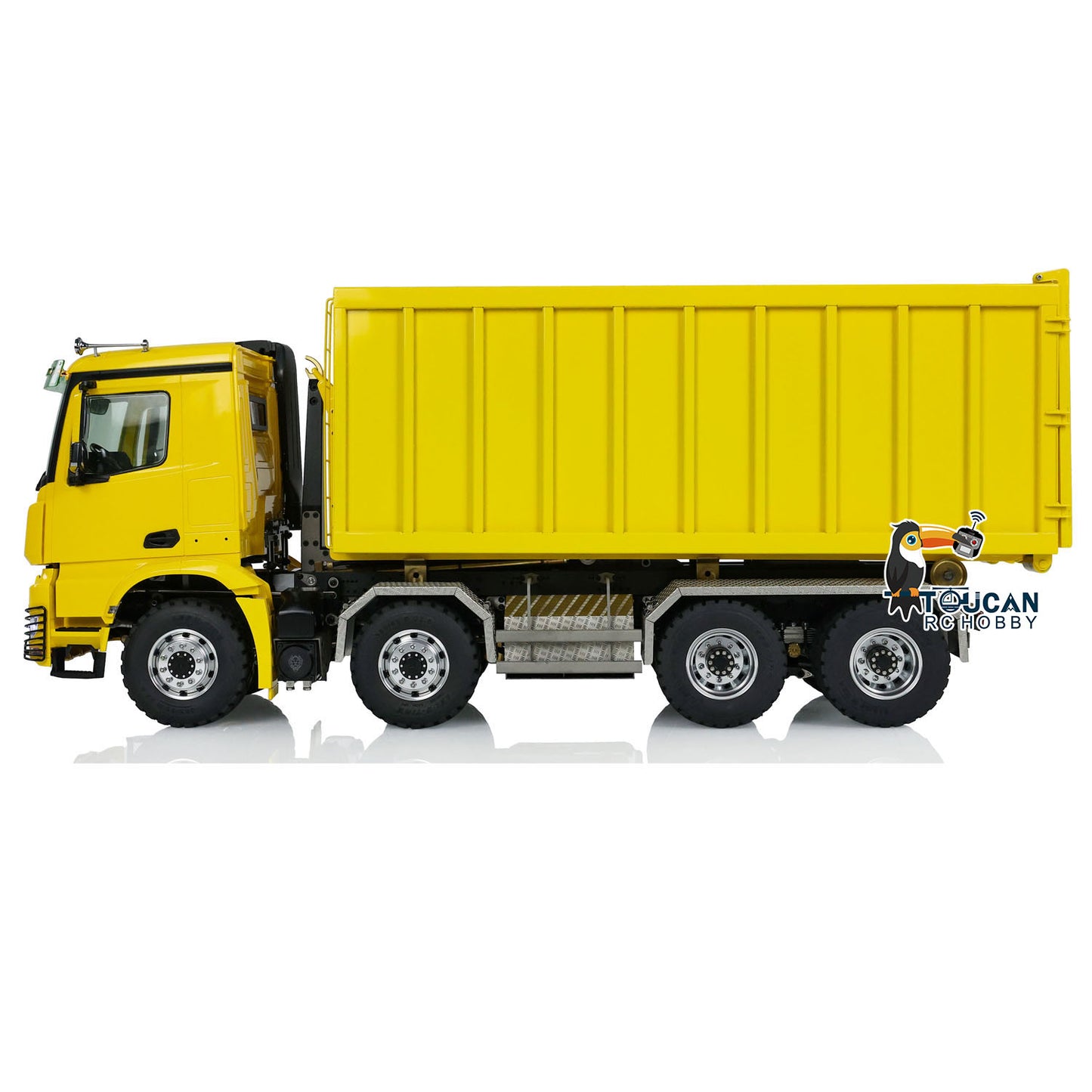 8x8 LESU 1/14 Hydraulic RC Dump Truck Roll On/Off Waste Bin Tipper