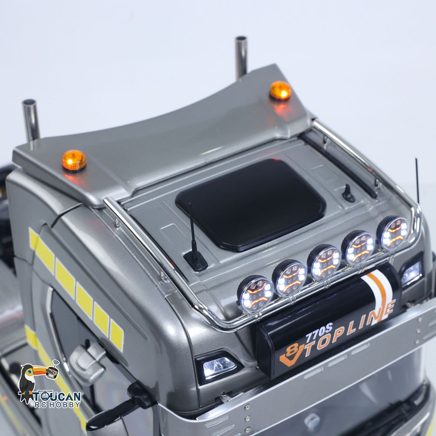 TOUCAN 1/14 RC Tractor Truck 770S RTR 3Speed Lorry 6X6 Metal Chassis Axle Locks Smoke Sound Light Chassis Suspension ST8 Battery