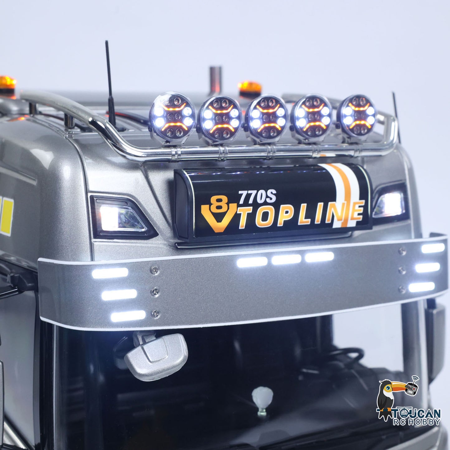 TOUCAN 1/14 RC Tractor Truck 770S RTR 3Speed Lorry 6X6 Metal Chassis Axle Locks Smoke Sound Light Chassis Suspension ST8 Battery