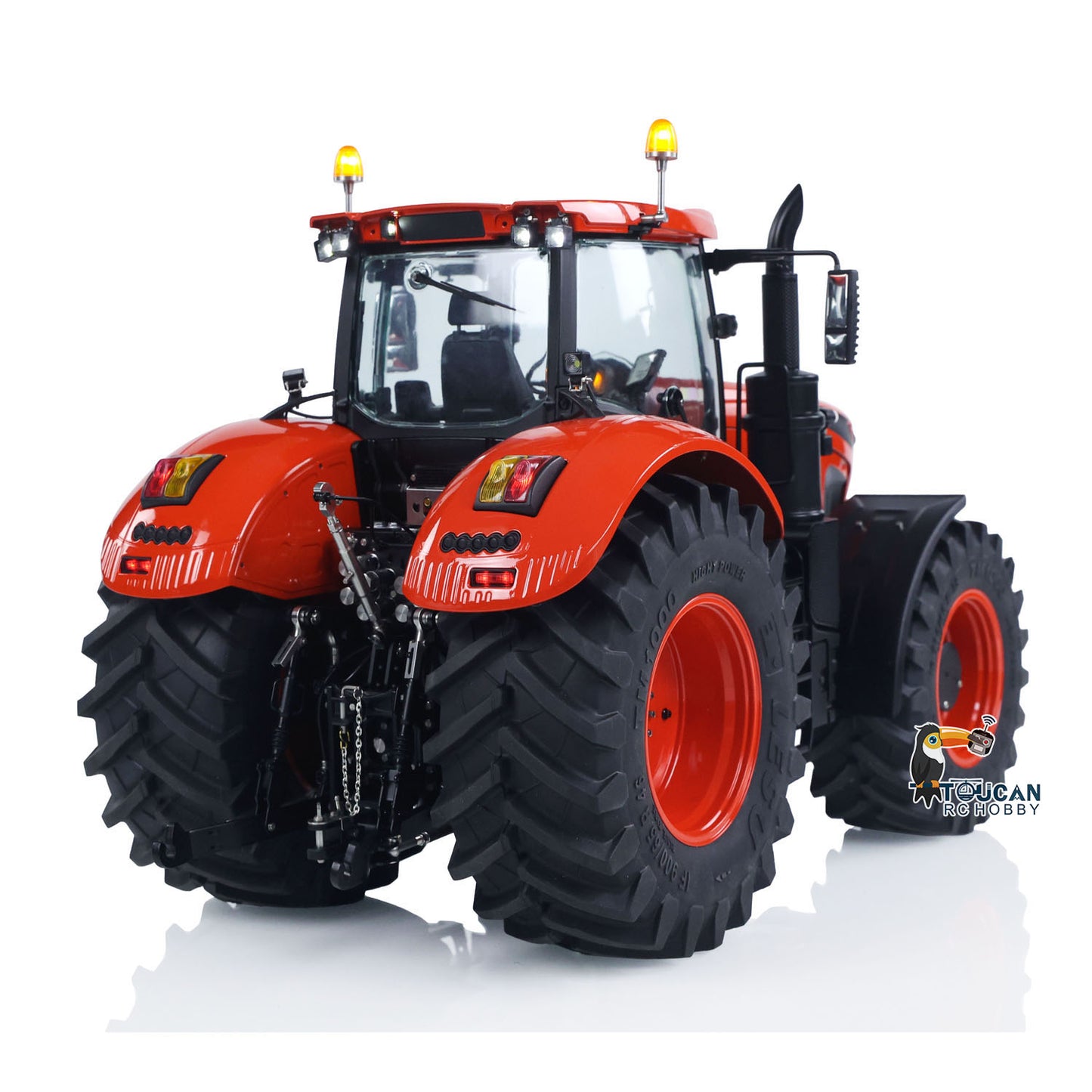 LESU 4x4 Metal 1/14 RC Hydraulic Tractor Car AOUE 1050 Radio Controlled Farm Truck Light Smoking Simulation Sound Differential