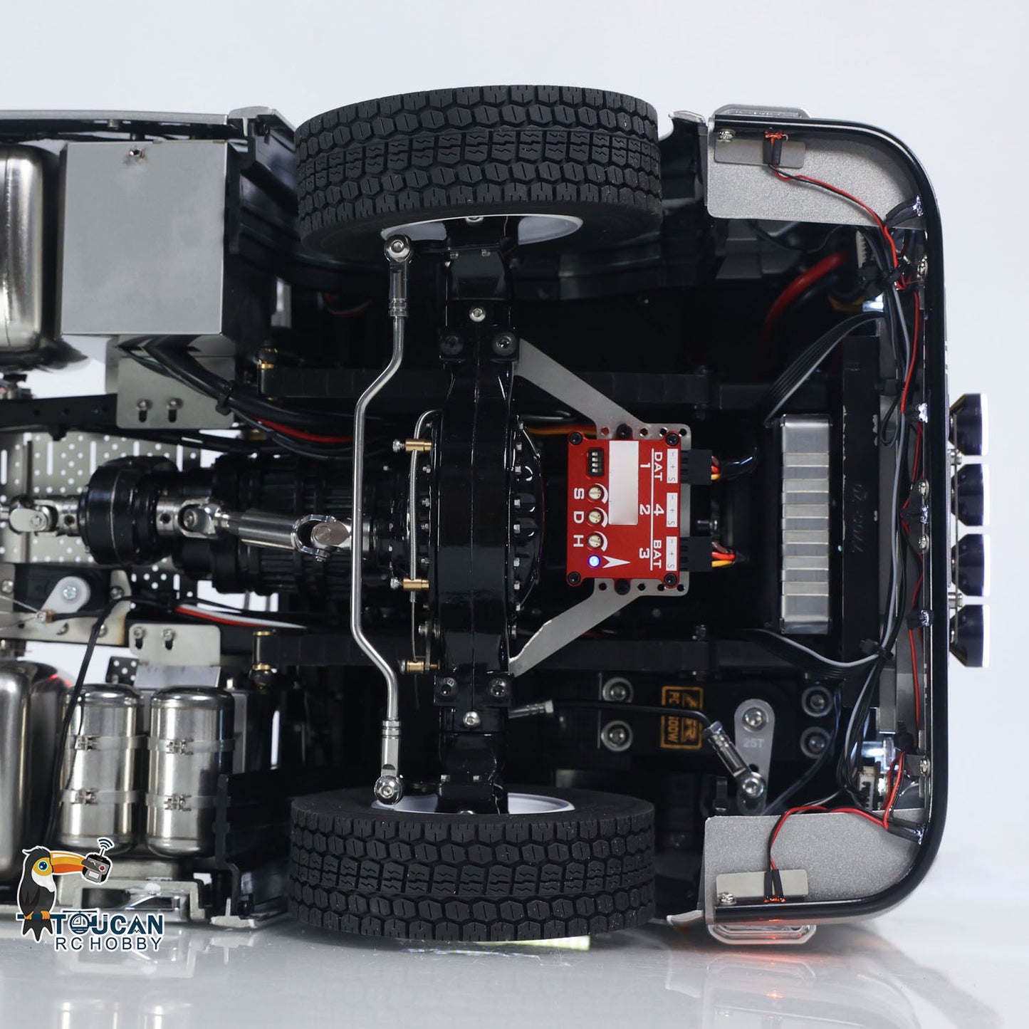 TOUCAN 1/14 RC Tractor Truck 770S RTR 3Speed Lorry 6X6 Metal Chassis Axle Locks Smoke Sound Light Chassis Suspension ST8 Battery