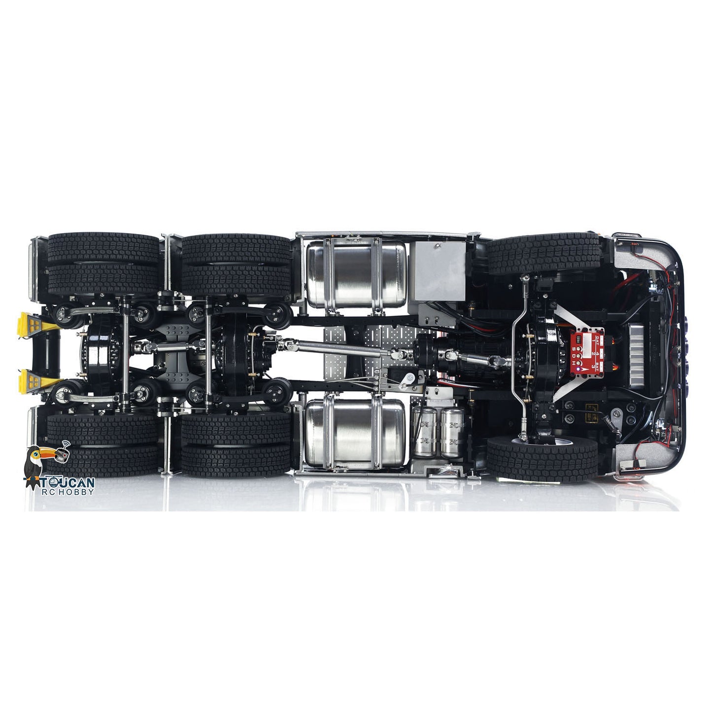 TOUCAN 1/14 RC Tractor Truck 770S RTR 3Speed Lorry 6X6 Metal Chassis Axle Locks Smoke Sound Light Chassis Suspension ST8 Battery