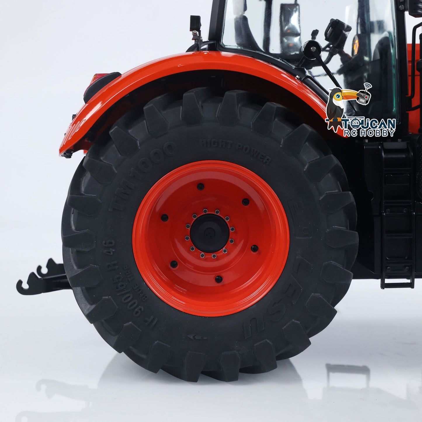 LESU 4x4 Metal 1/14 RC Hydraulic Tractor Car AOUE 1050 Radio Controlled Farm Truck Light Smoking Simulation Sound Differential