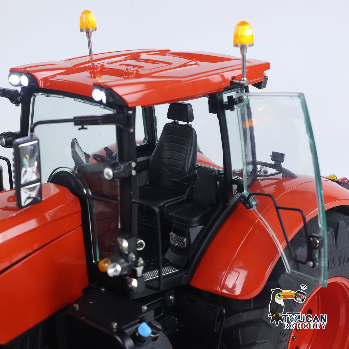 LESU 4x4 Metal 1/14 RC Hydraulic Tractor Car AOUE 1050 Radio Controlled Farm Truck Light Smoking Simulation Sound Differential