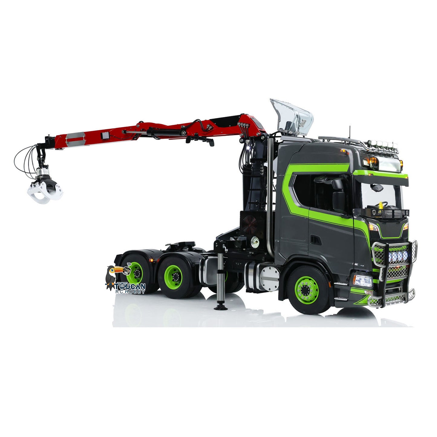 Toucan Metal 6X6 Chassis 1/14 RC Tractor Truck 770S Hydraulic Crane DIY Lorry