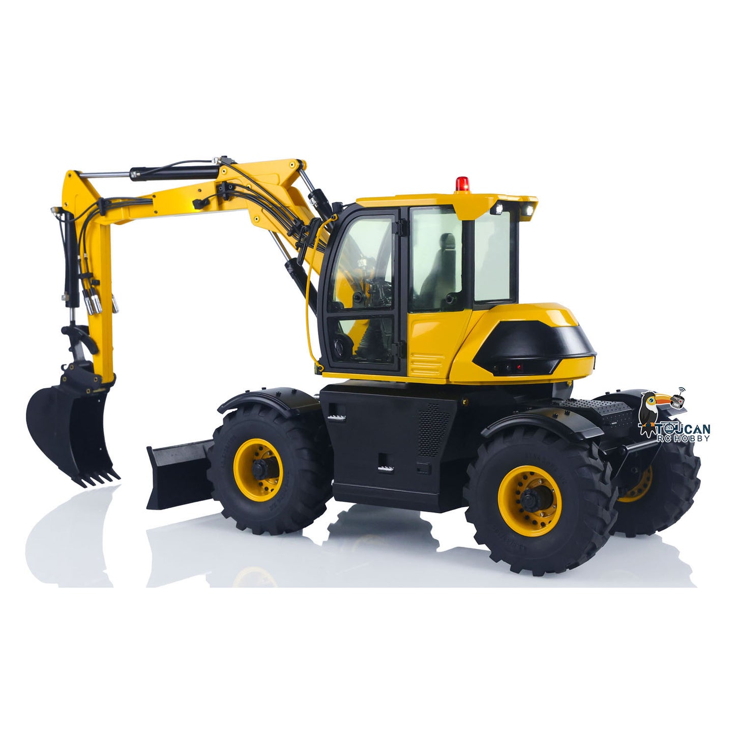 TIME-LIMITED GIFT!! 1/14 RC Hydraulic Excavator JCB 110W 9CH Valve Remote Control 3Arms Metal Digger Model Flysky Paladin PL18EV Radio Battery