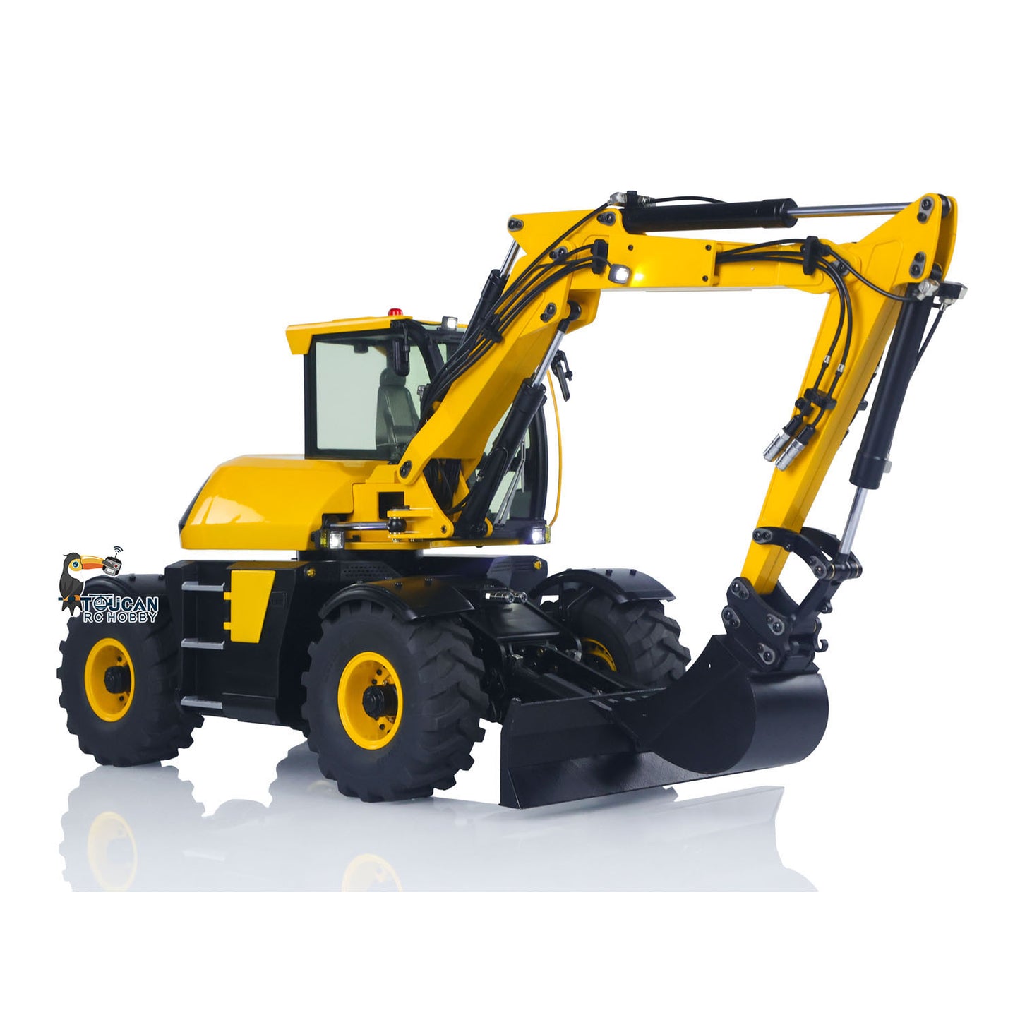 TIME-LIMITED GIFT!! 1/14 RC Hydraulic Excavator JCB 110W 9CH Valve Remote Control 3Arms Metal Digger Model Flysky Paladin PL18EV Radio Battery