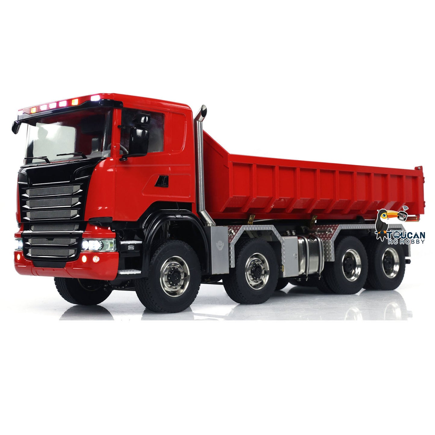 1/14 8x8 PNP RC Hydraulic Roll On/Off Dumper Truck G88 With Metal Bucket