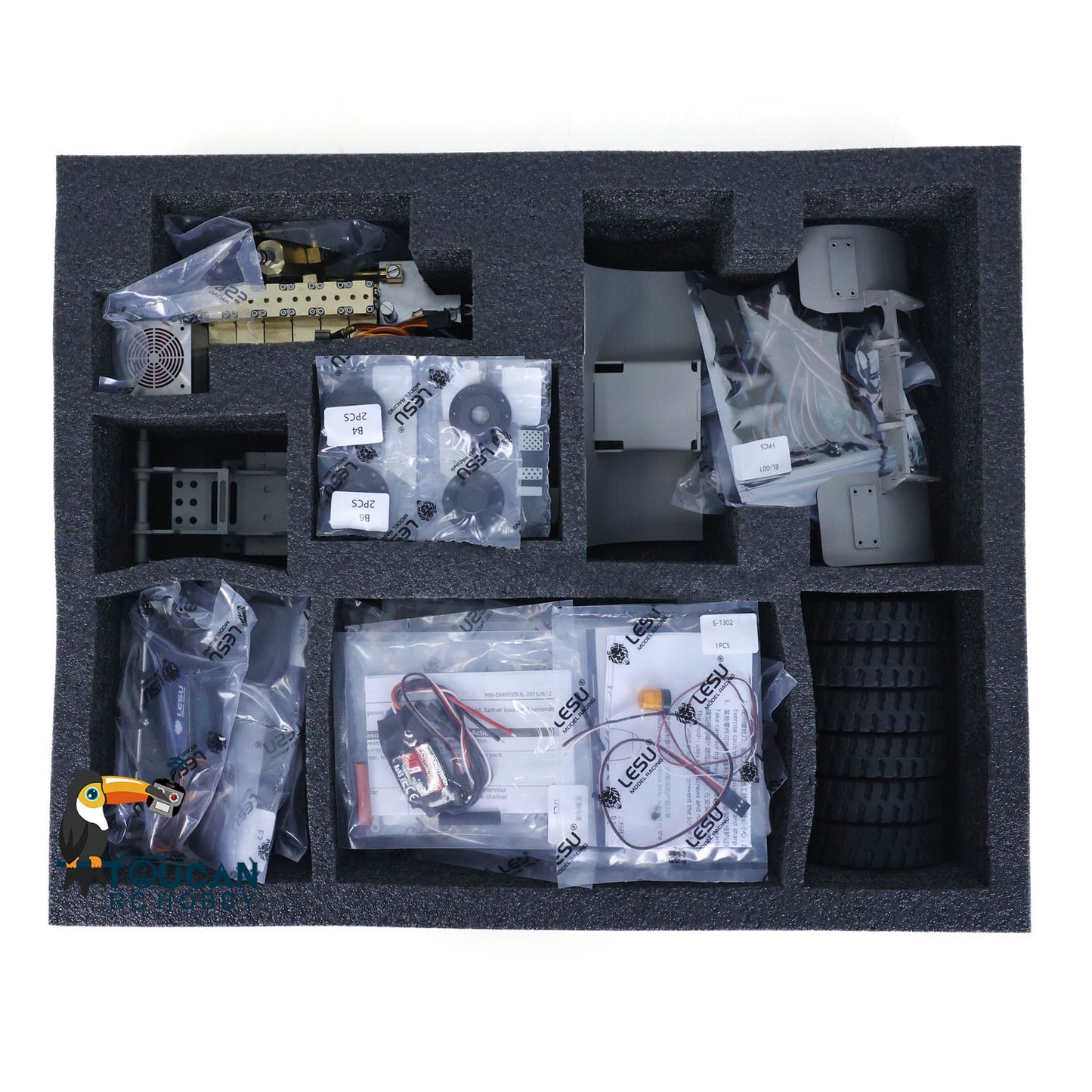 LESU 1/14 Aoue LD160S RC Unassembled Metal Hydraulic Forklift A0014