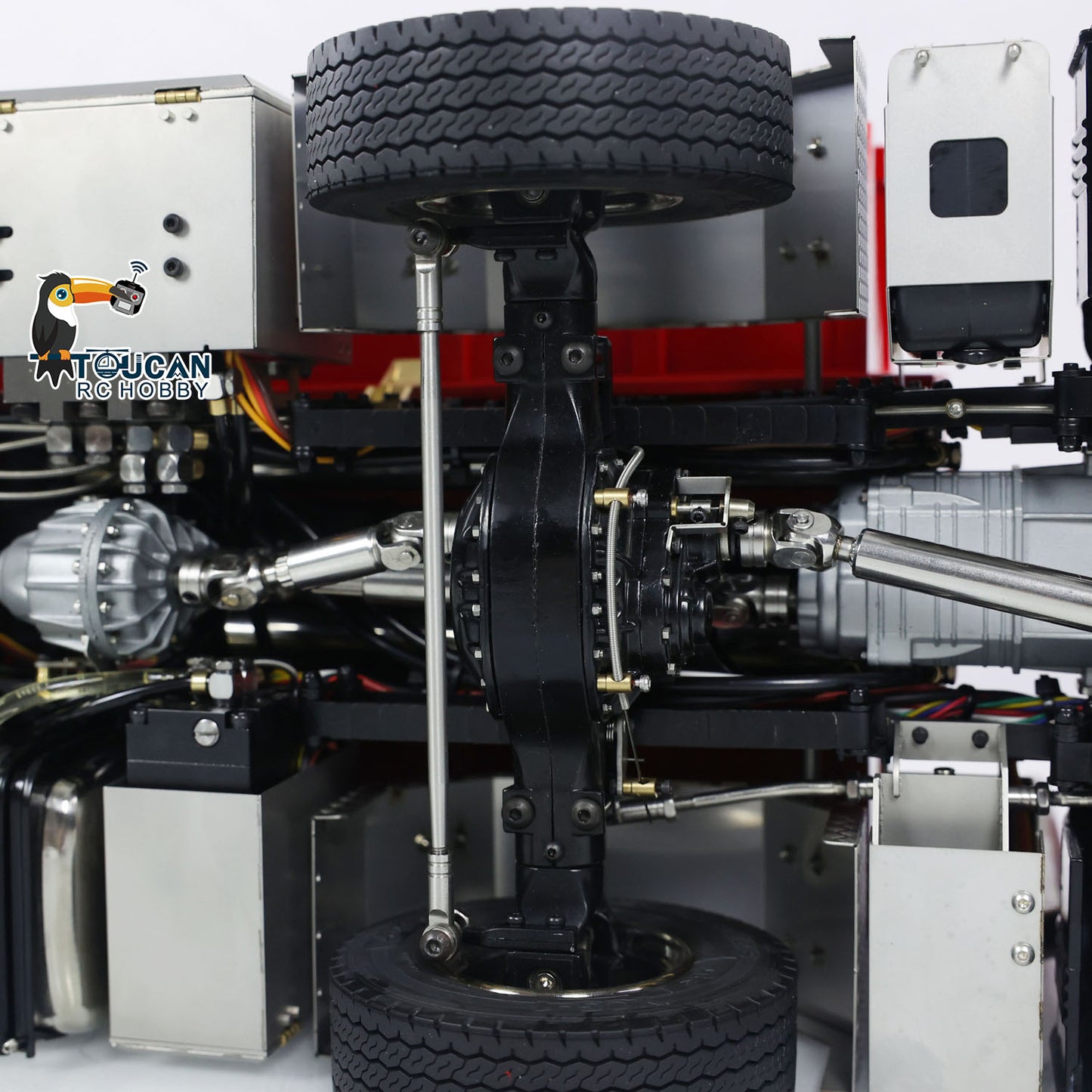 1:14 Hydraulic RC 8x8 Full Dump Car Roll-on Dumper Truck With Flatbed