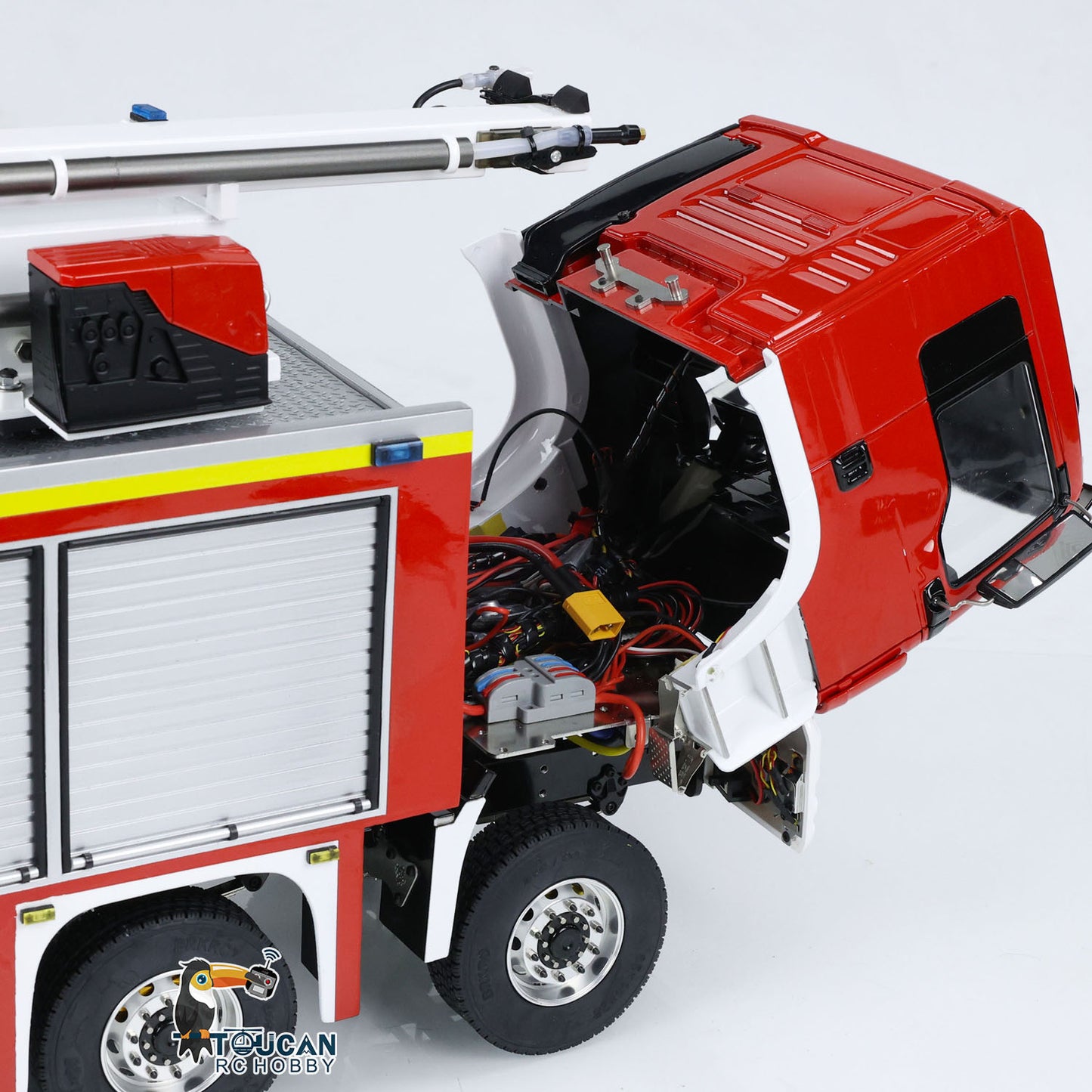1/14 Metal Chassis Snozzle High-reach Extendable Turret 8x4 RC Fire Truck