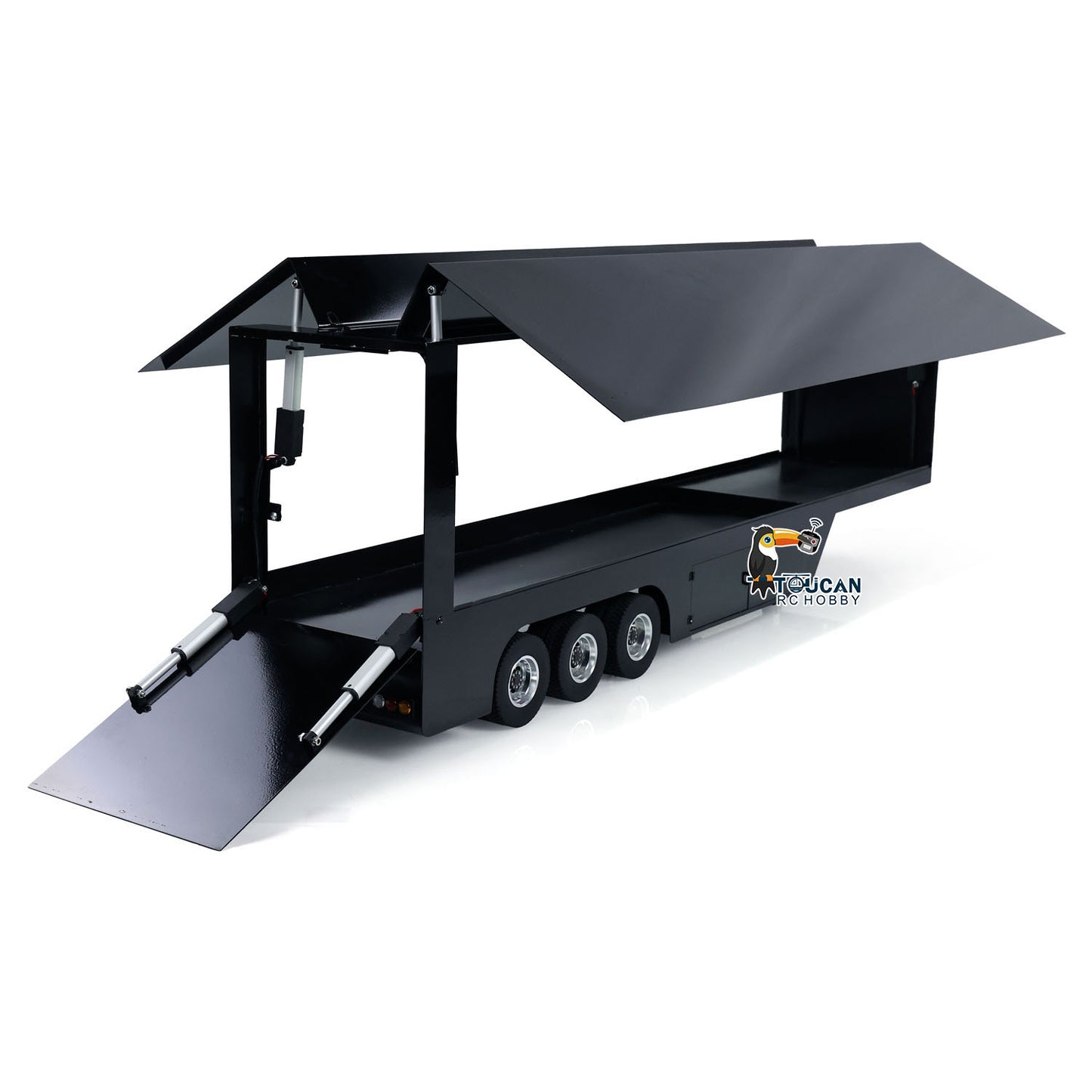 Véhicules de scène mobiles télécommandés 1:14 RC Camion remorque Roadshow avec lumières