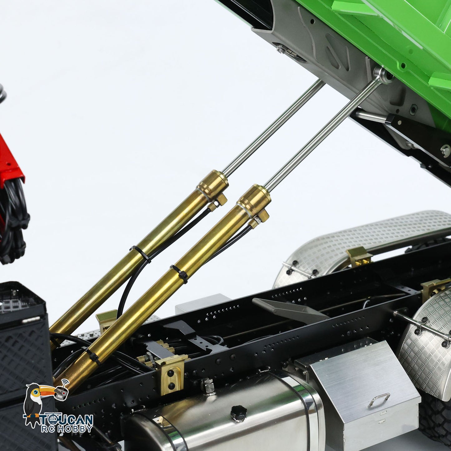 Metal LESU 1/14 RC Hydraulic Crane Dump Truck 8x8 RTR Car 3348 Dumper Waste Bin