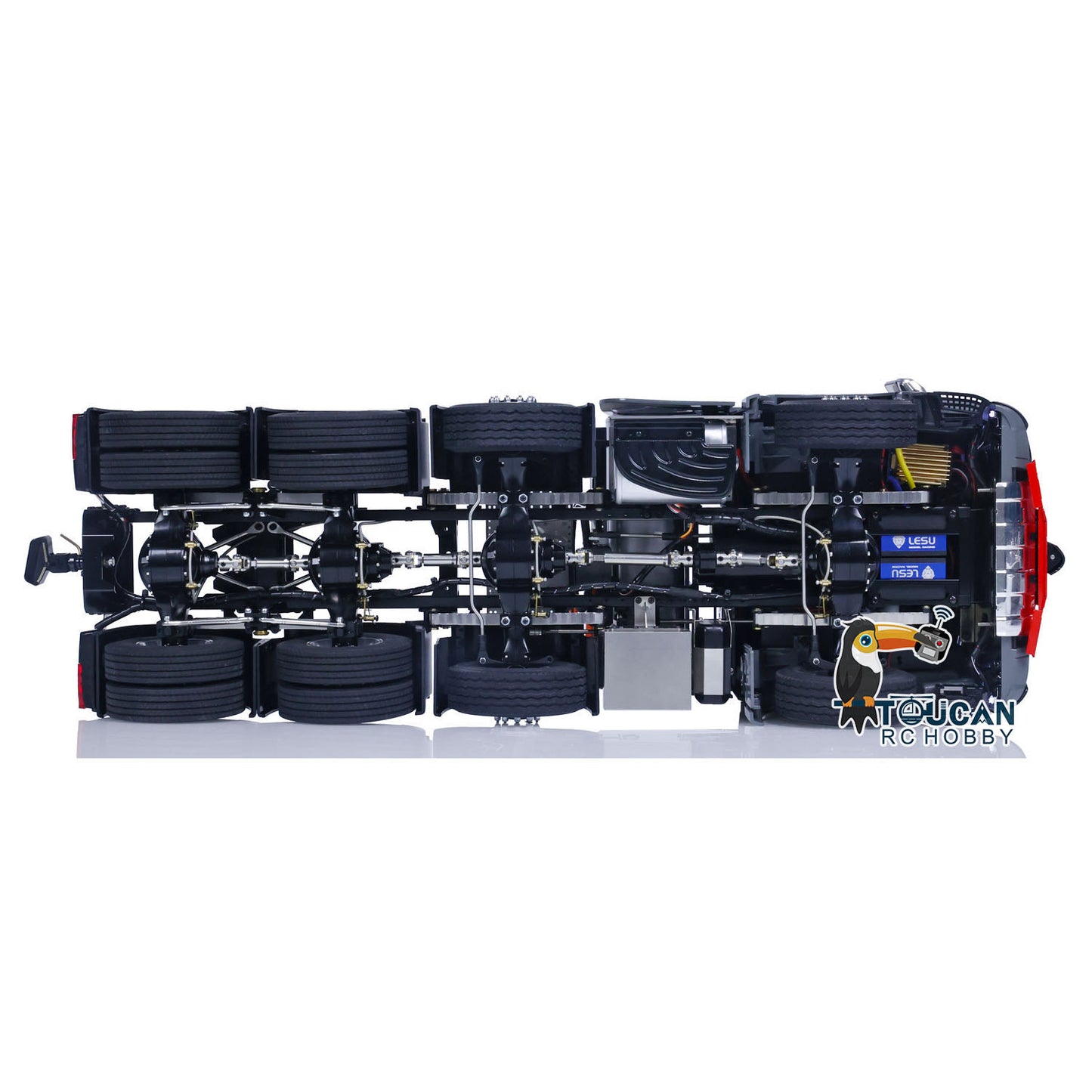 TOUCAN 1/14 Metal RC Tractor Truck Flysky I6S RTR Remote Control Car Sounds Lights