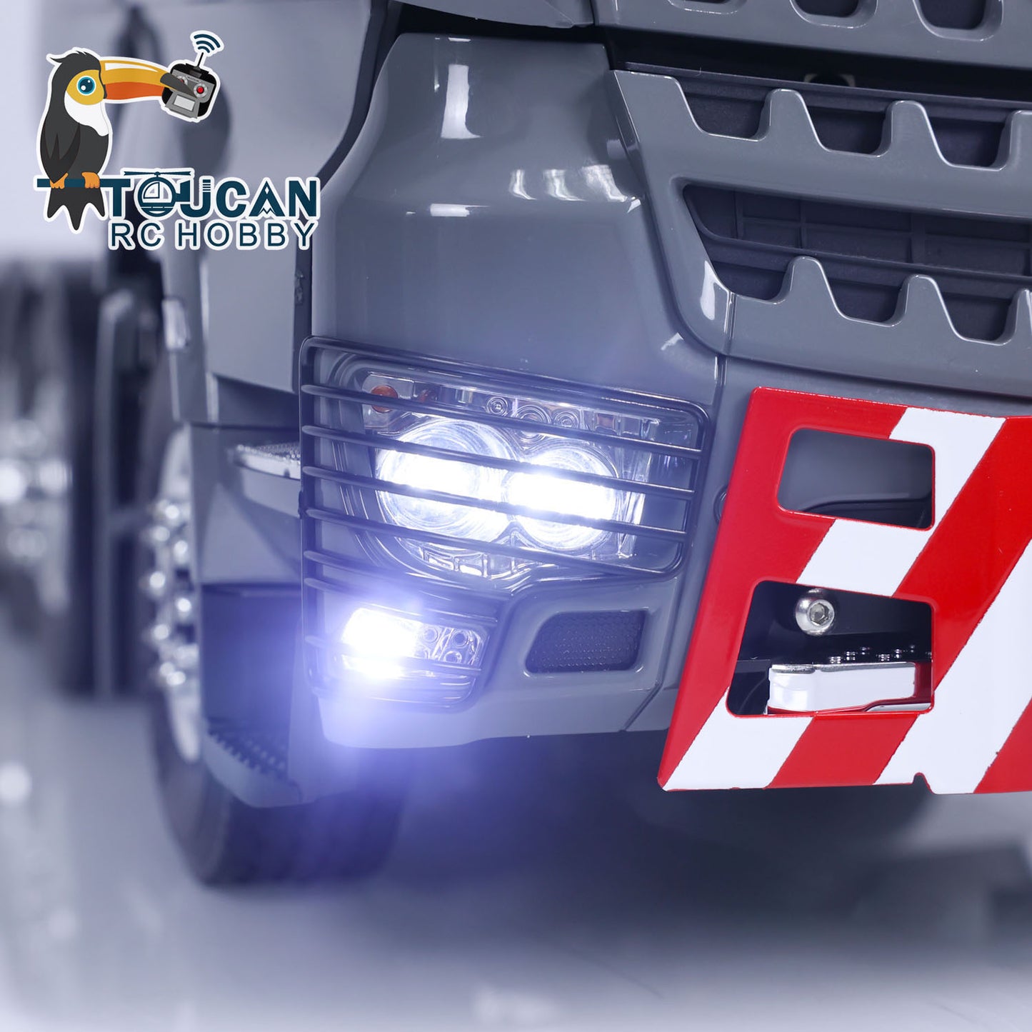 TOUCAN 1/14 Metal RC Tractor Truck Flysky I6S RTR Remote Control Car Sounds Lights