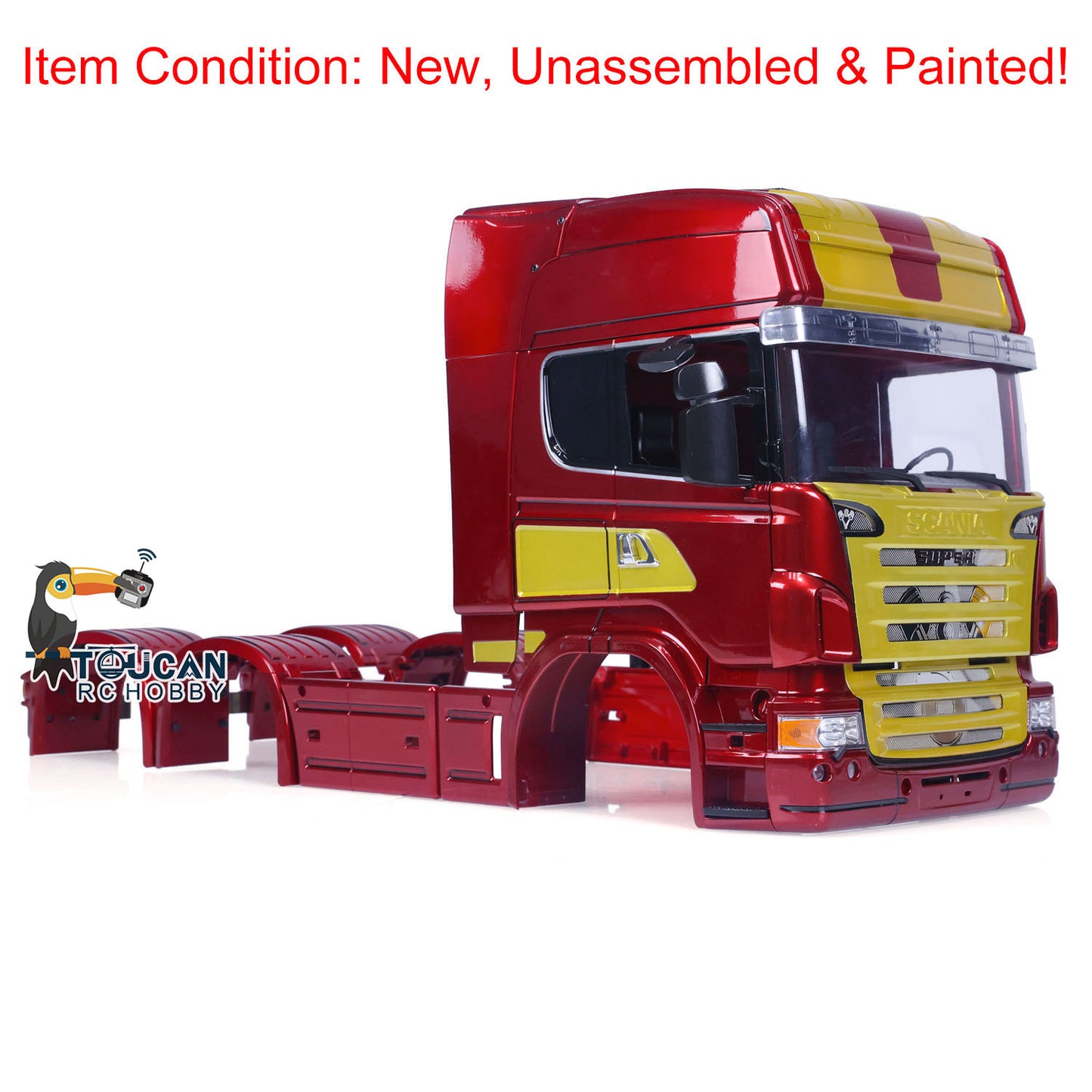 6x6 6x4 1/14RC Car Body Shell High-roof Cabin