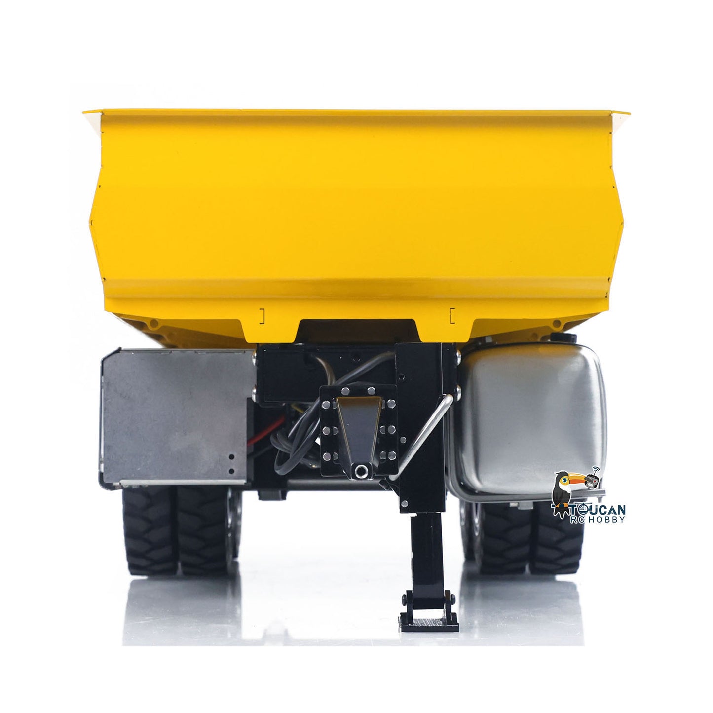 1/14 2 Axels Metal RC Hydraulic Dump Trailer Truck W/ Support Leg for LR914 PRO Remote Control Wheeled Excavator Digger Model