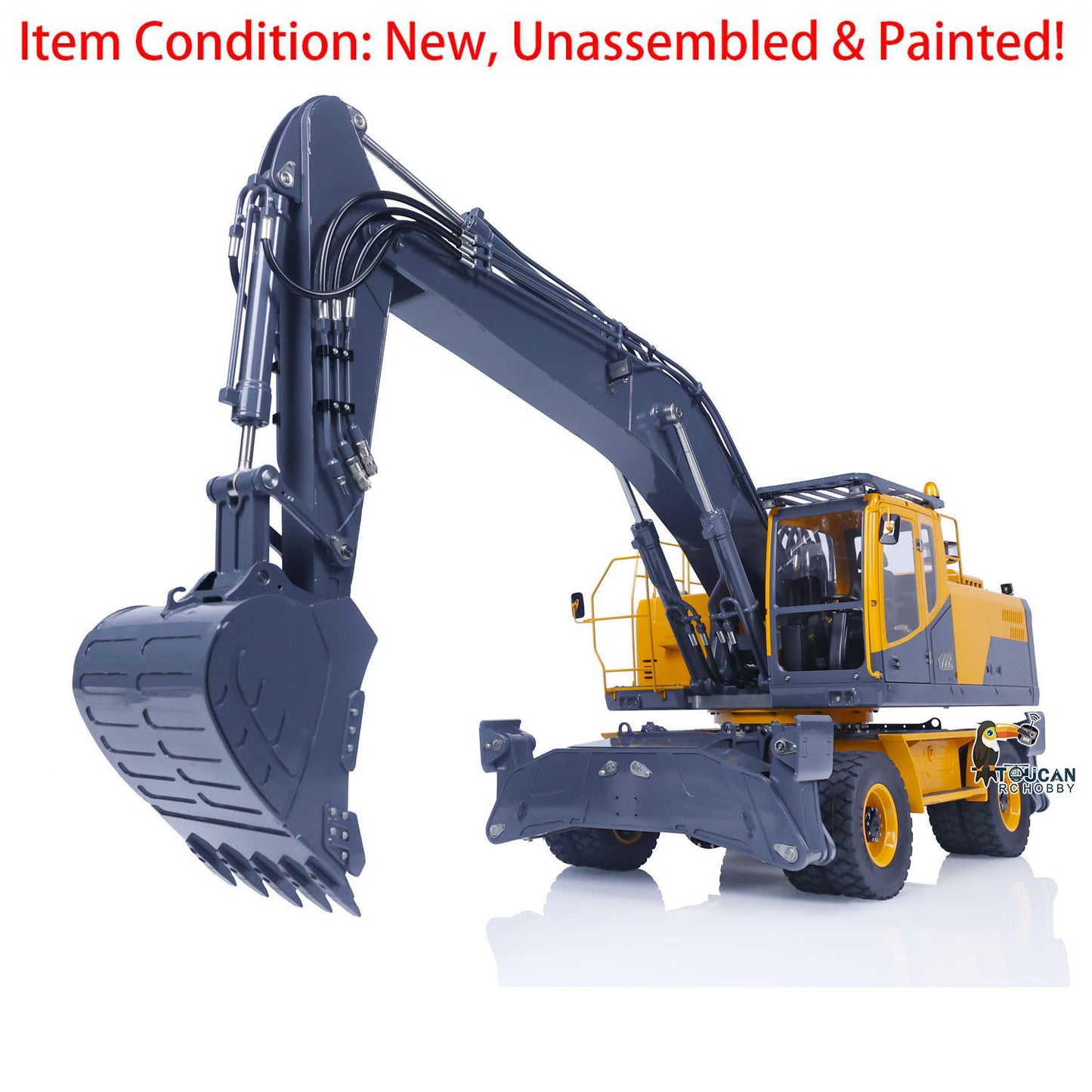 LESU 1/14 AOUE ET30H RC Excavatrice hydraulique sur pneus en métal A0006