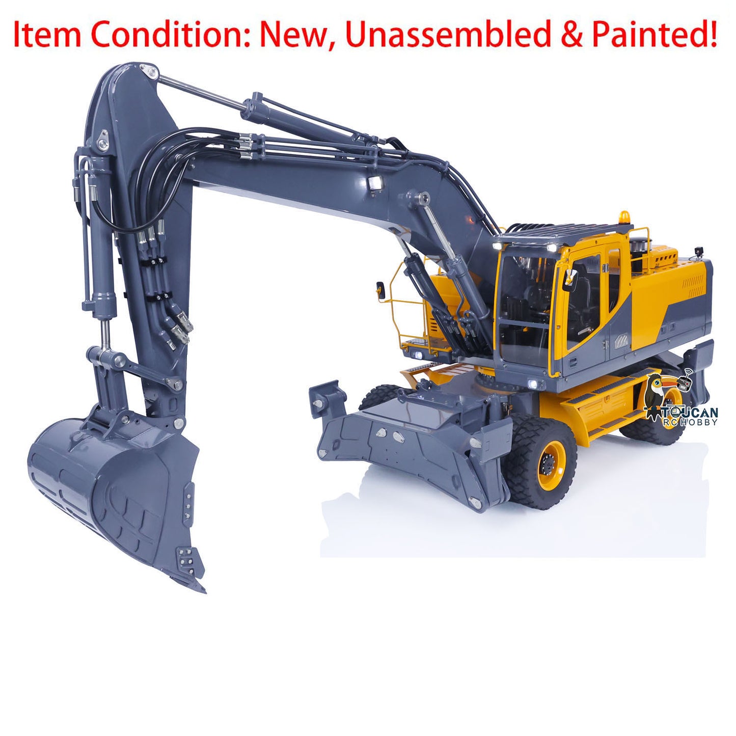 LESU 1/14 AOUE ET30H RC Excavatrice hydraulique sur pneus en métal A0006