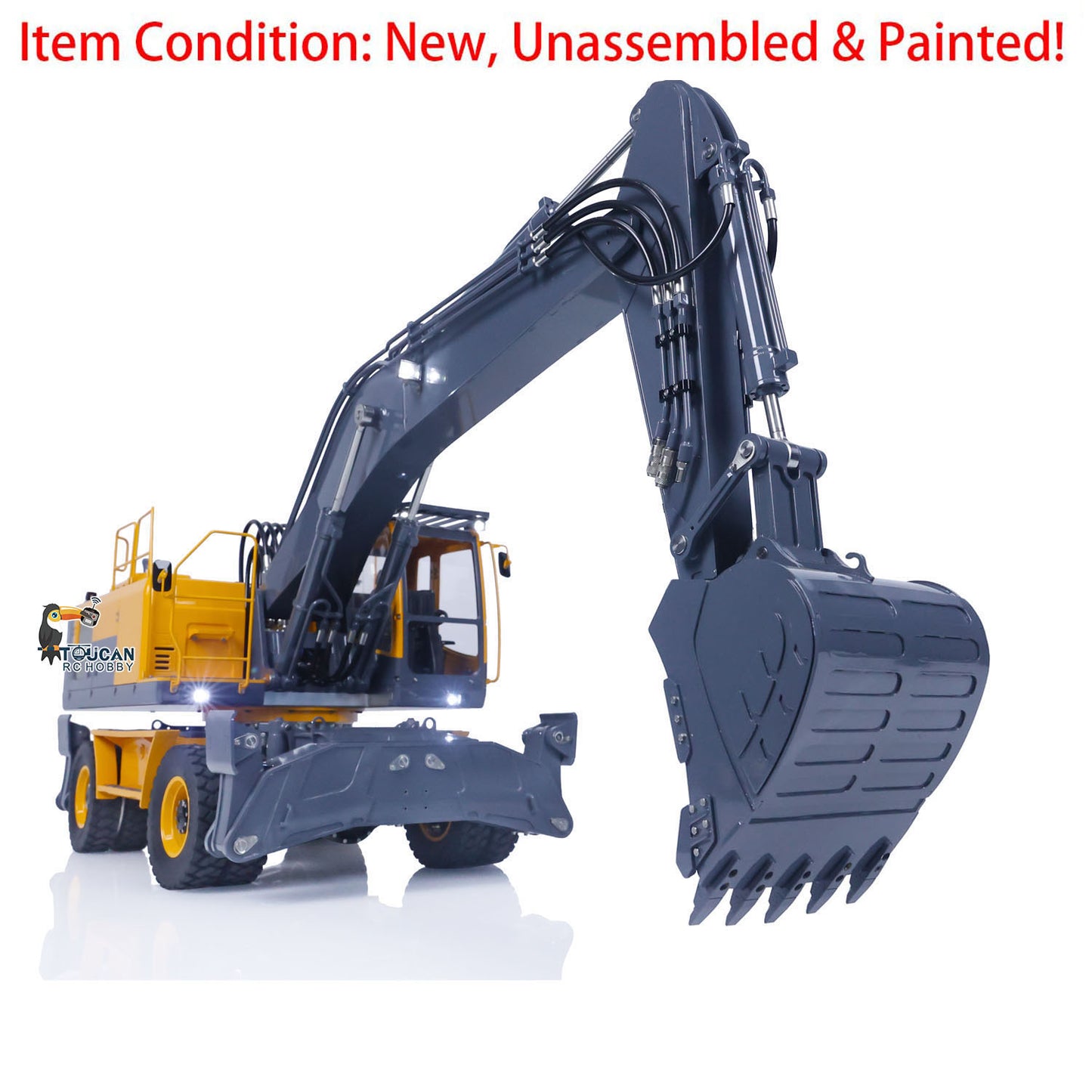 LESU 1/14 AOUE ET30H RC Excavatrice hydraulique sur pneus en métal A0006