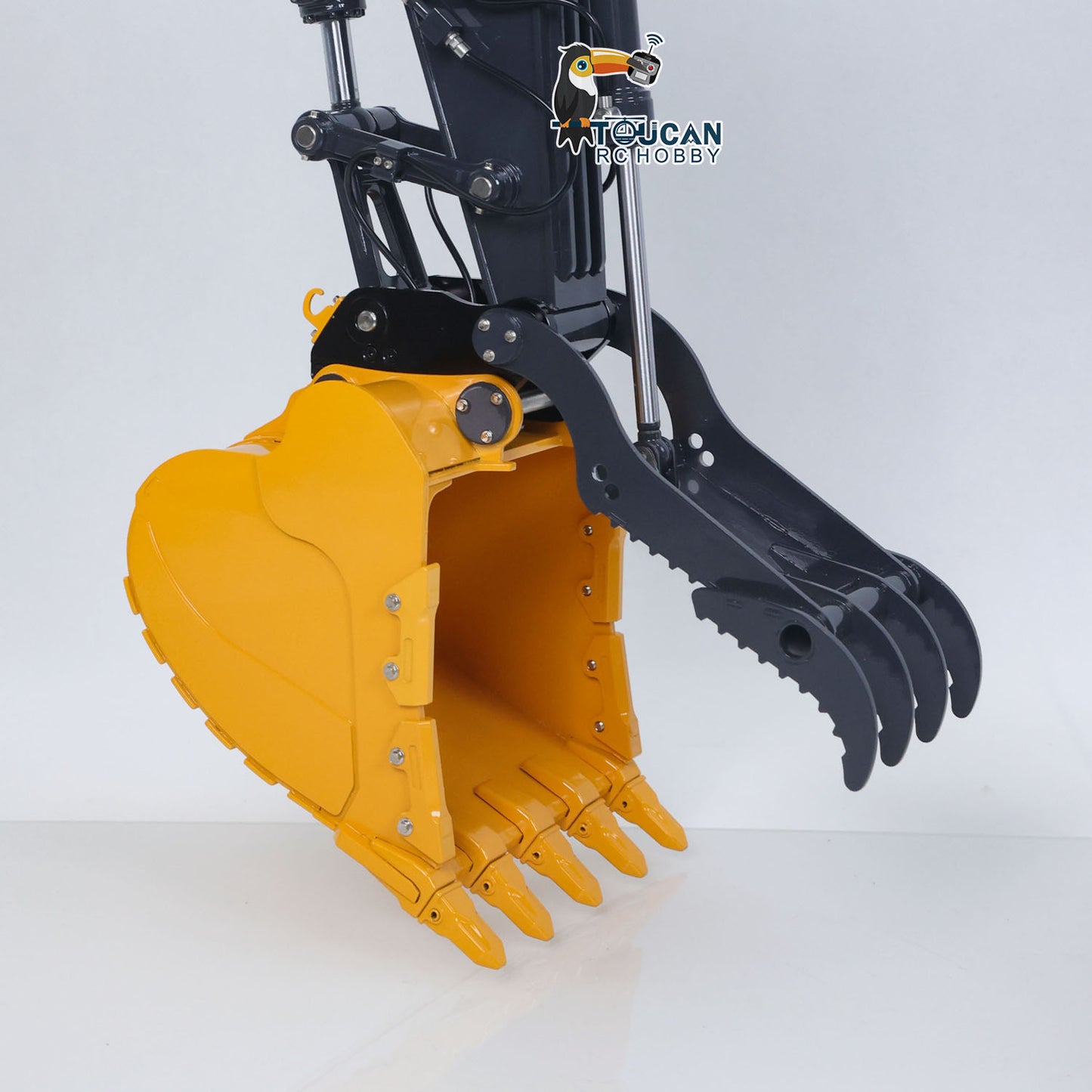 Super Frog 3 Pumps E400 Pro 6CH Valve Thumb Type 1/14 RC Hydraulic Excavator Metal Digger Frsky X14 Radio Sound