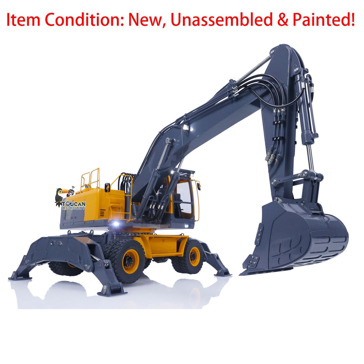 LESU 1/14 AOUE ET30H RC Excavatrice hydraulique sur pneus en métal A0006