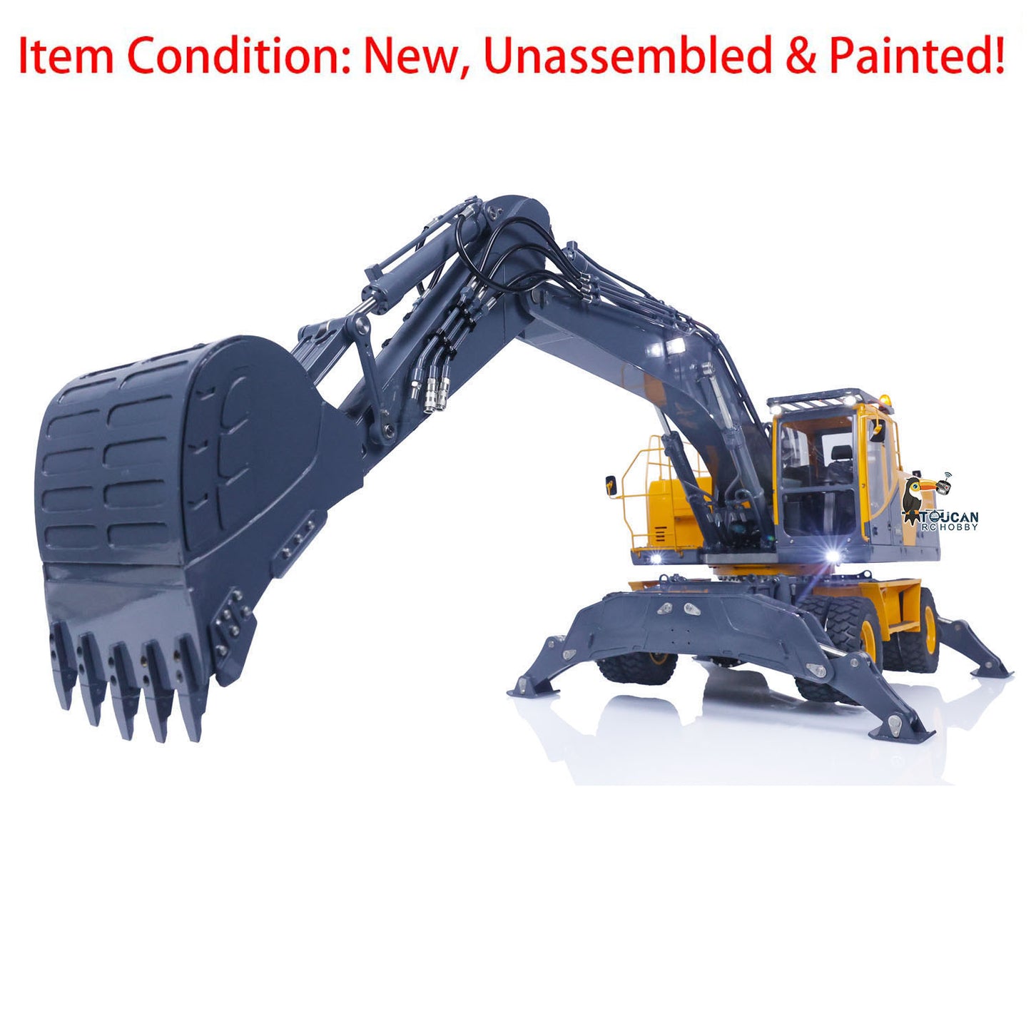 LESU 1/14 AOUE ET30H RC Excavatrice hydraulique sur pneus en métal A0006