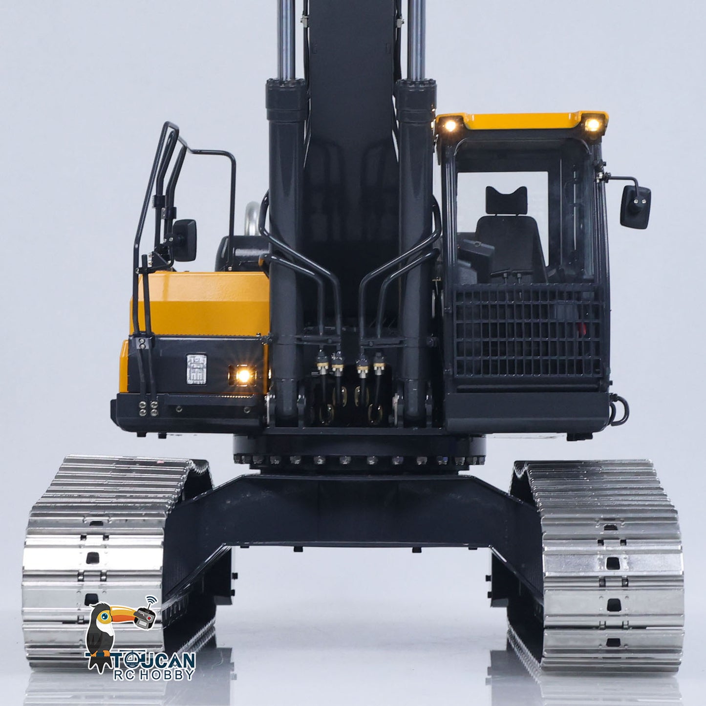 Super Frog 3 Pumps E400 Pro 6CH Valve Thumb Type 1/14 RC Hydraulic Excavator Metal Digger Frsky X14 Radio Sound