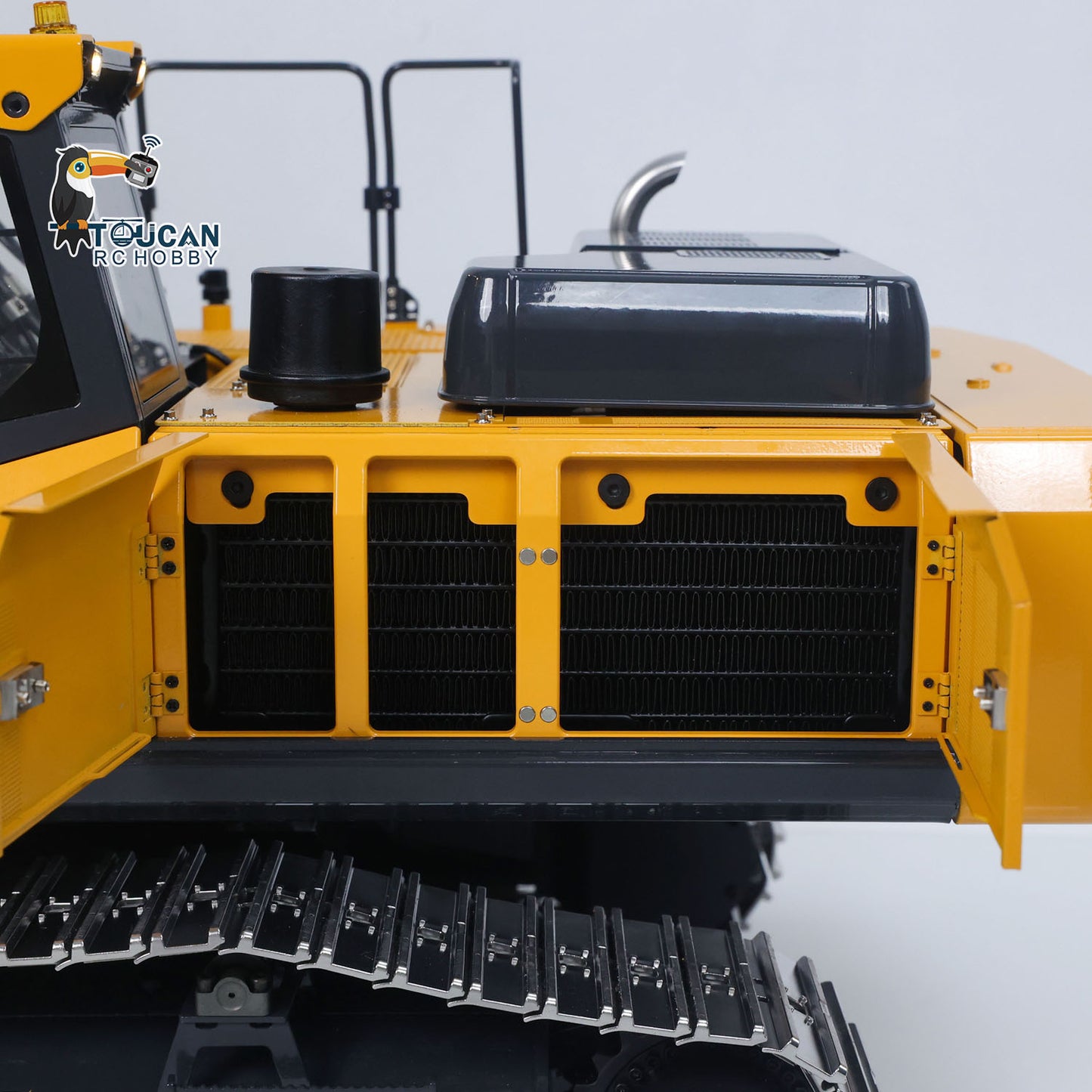 Super Frog 3 Pumps E400 Pro 6CH Valve Thumb Type 1/14 RC Hydraulic Excavator Metal Digger Frsky X14 Radio Sound