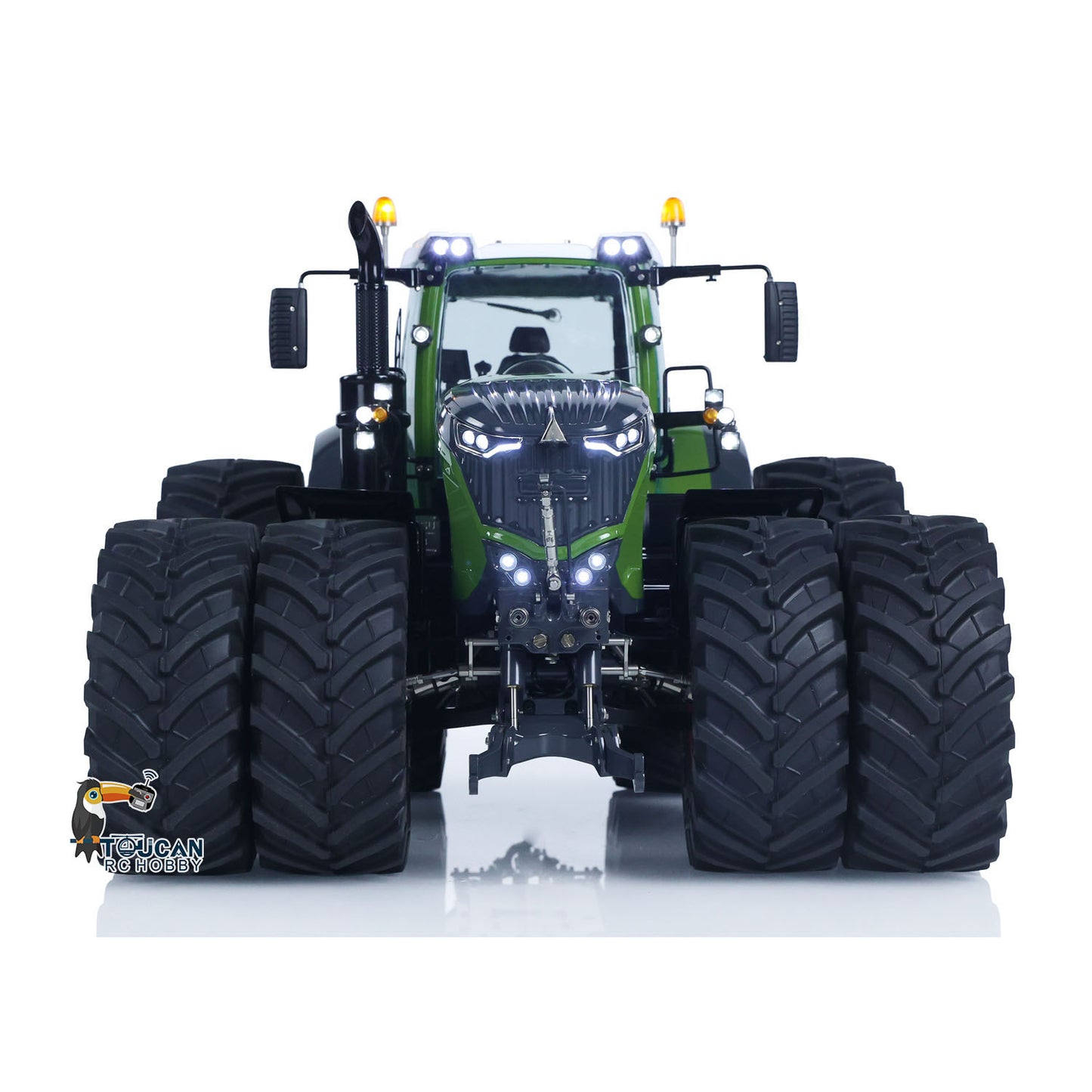 Double Wheeled LESU AOUE 1050 4x4 1/14 Metal Hydraulic RC Tractor Car Light Smoking Simulation Sound Radio Controlled Farm Truck