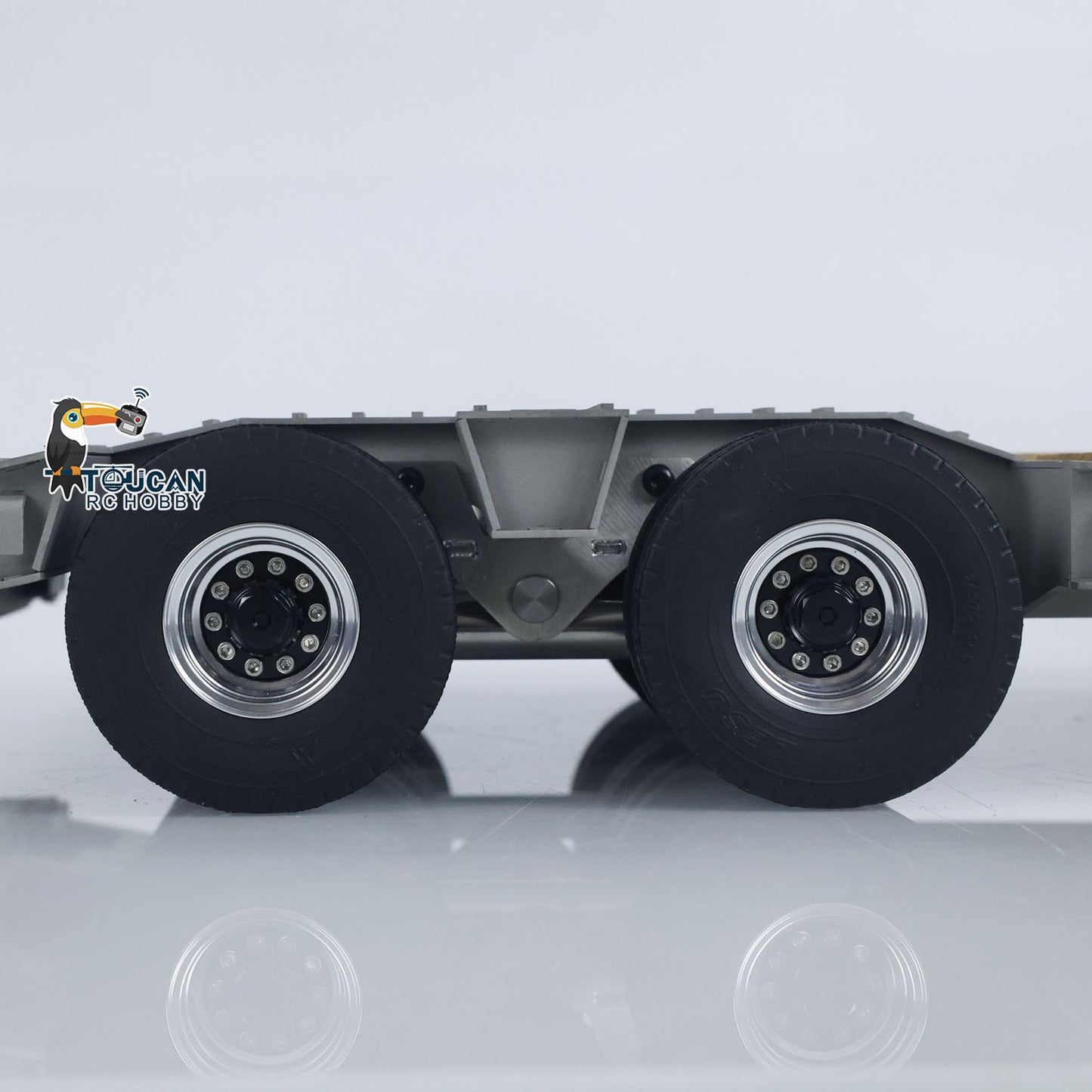 US STOCK LESU 872MM Metal Wood 4Axles Trailer for 1/14 RC TAMIYA Tractor Truck DIY Model