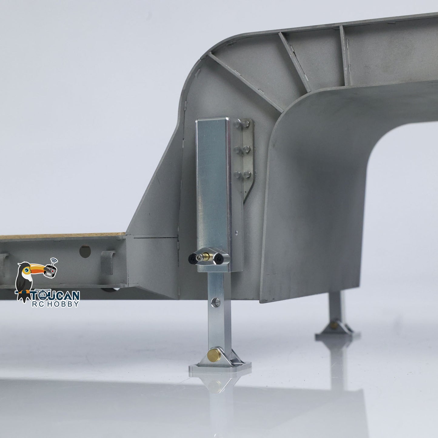 US STOCK LESU 872MM Metal Wood 4Axles Trailer for 1/14 RC TAMIYA Tractor Truck DIY Model