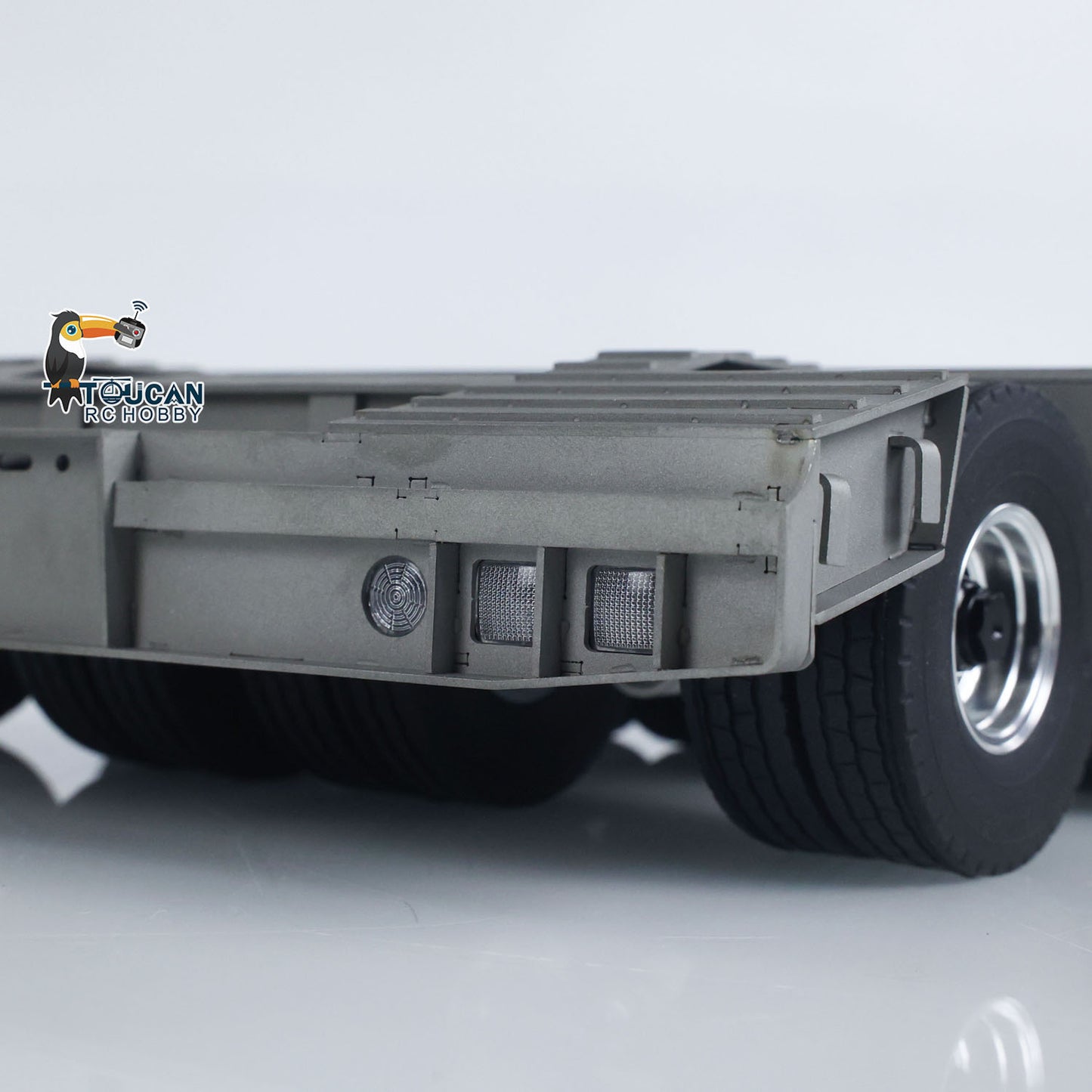 LESU 872MM Metal Wood 4Axles Trailer for 1/14 RC TAMIYA Tractor Truck DIY Model