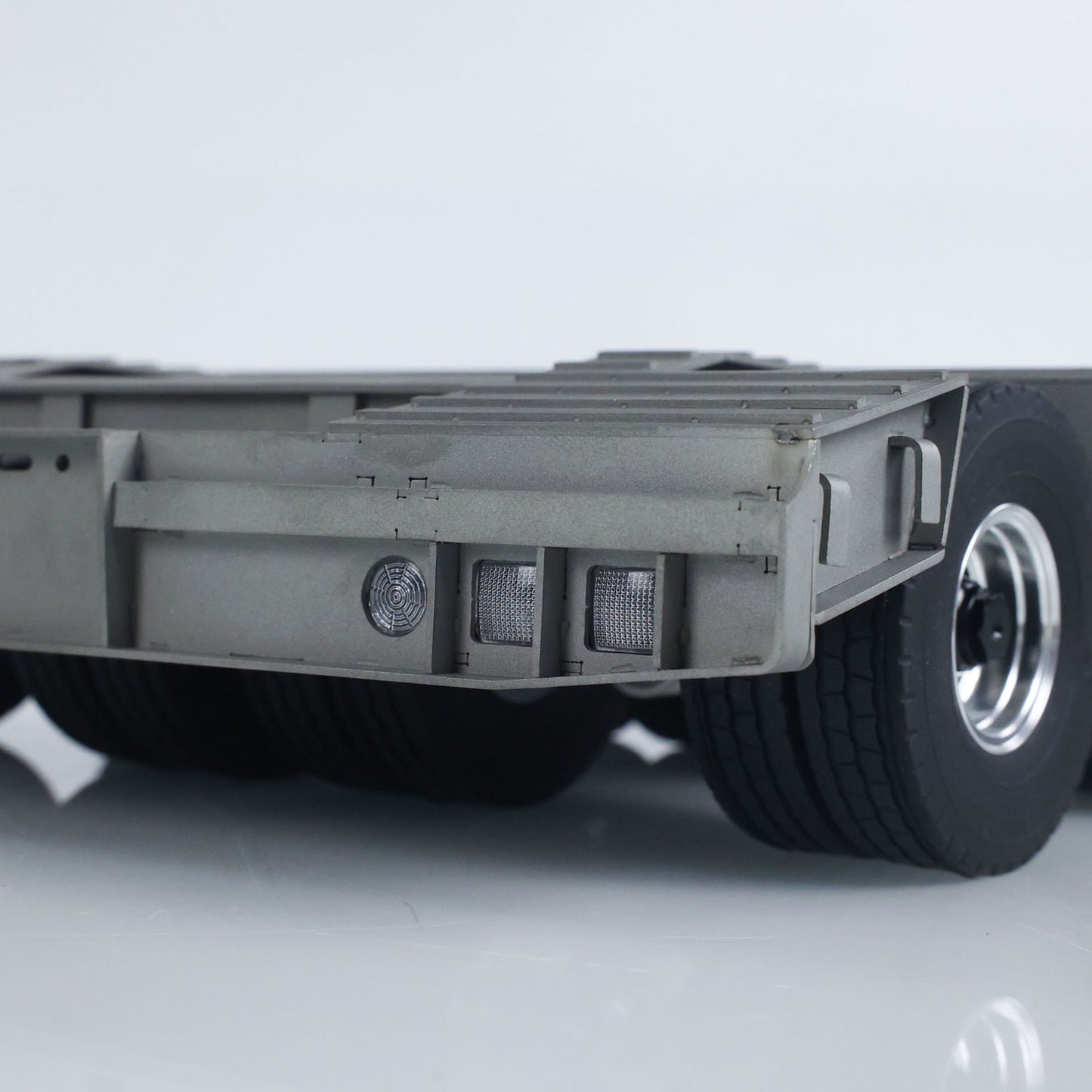 US STOCK LESU 872MM Metal Wood 4Axles Trailer for 1/14 RC TAMIYA Tractor Truck DIY Model