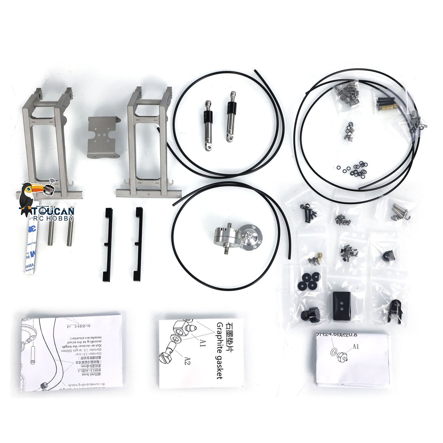 LESU 1/14 Ziegel Klemme/Metall Gabel für LESU RC Hydraulische Kran Dumper Lkw