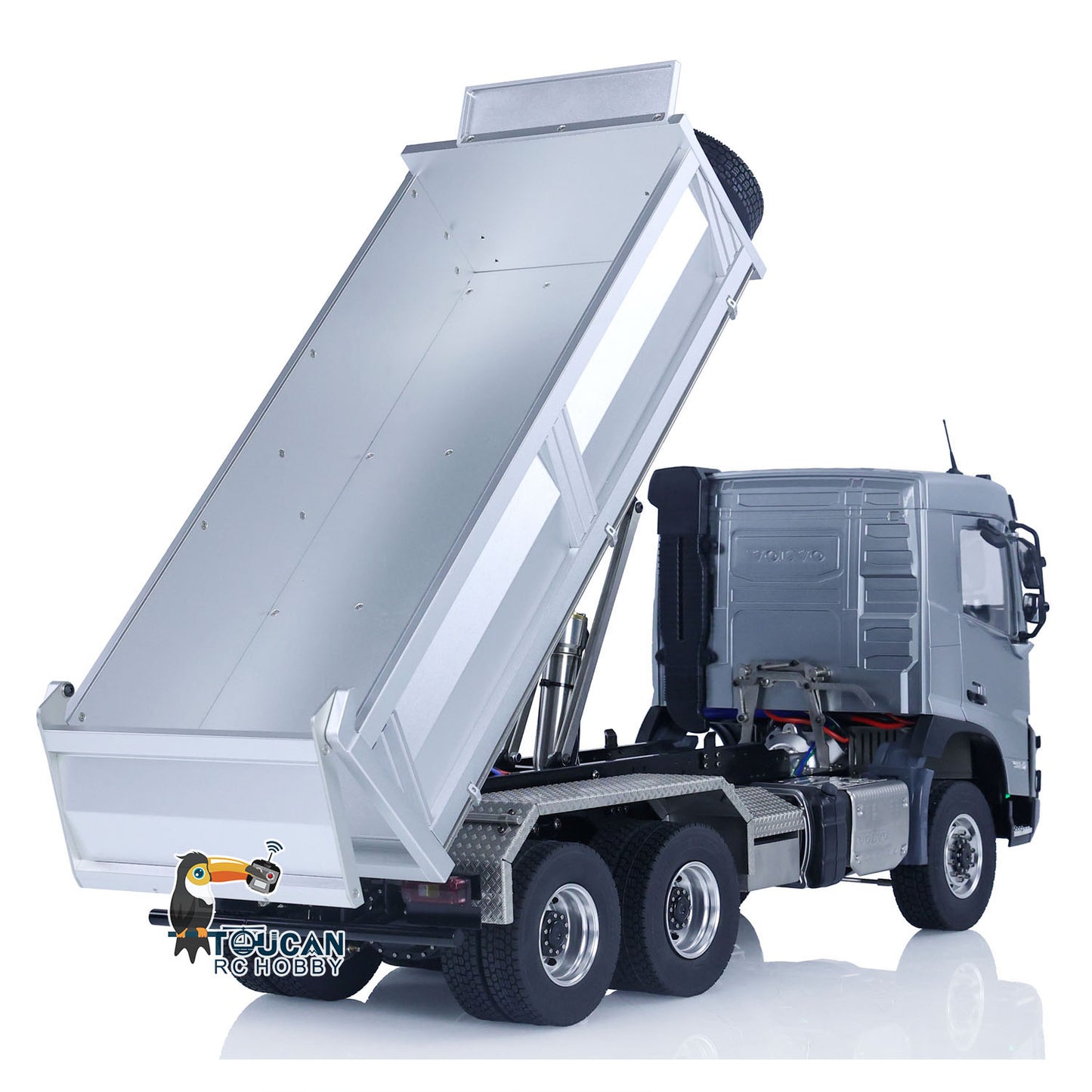 Camion à benne basculante hydraulique RTR RC Double E 1/14 6x6 E115 Volvo FMX