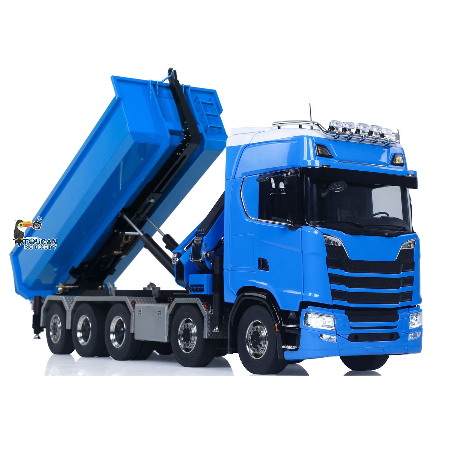 SA770S 1/14 RC Hydraulic Crane Dump Truck 10X10 Radio Controlled Full Dumper Car