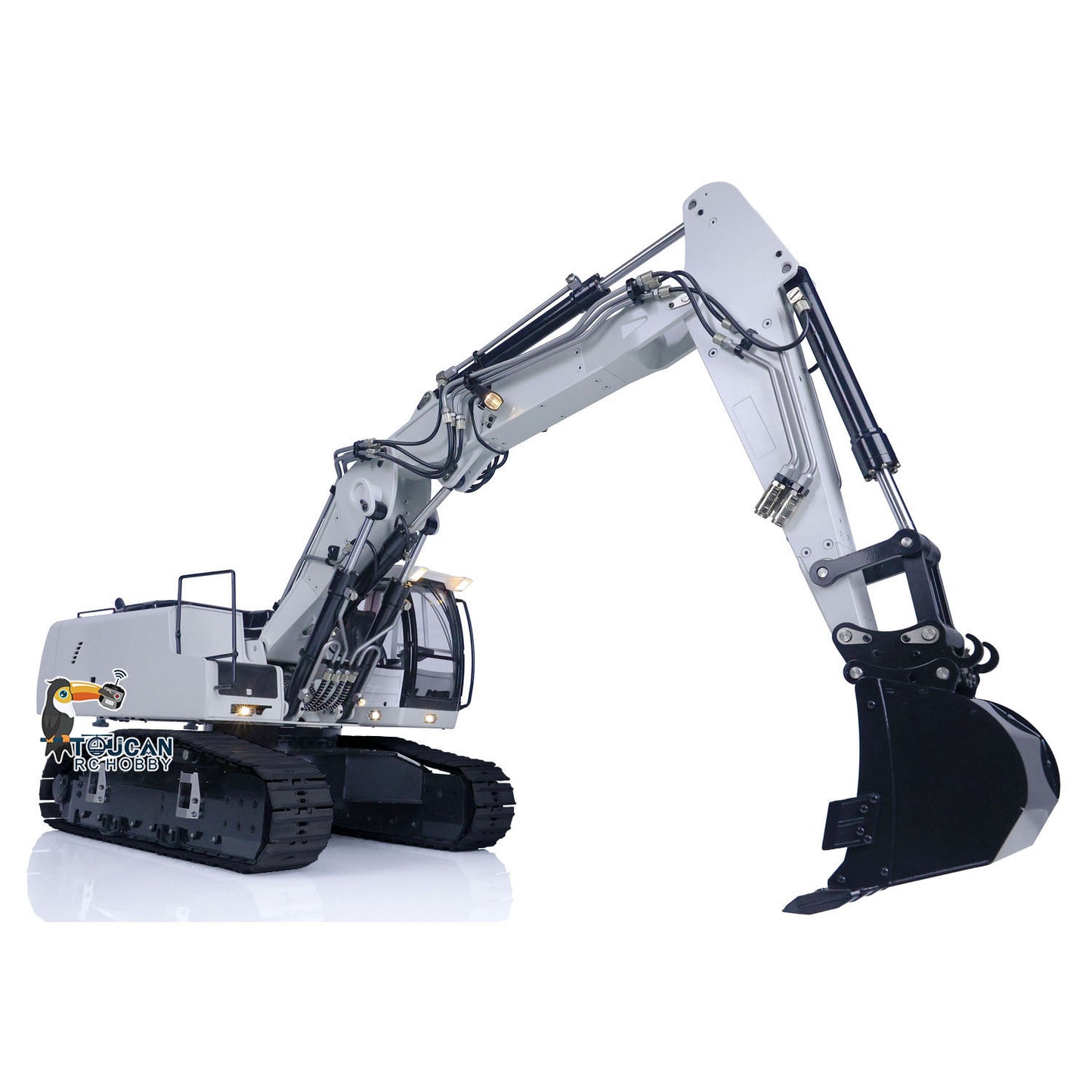 MTM 1/14 946-3 RC 3 Arms Painted Assembled Metal Hydraulic ARTR Tracked Excavator Digger With Ripper Grab Tiltable Bucket