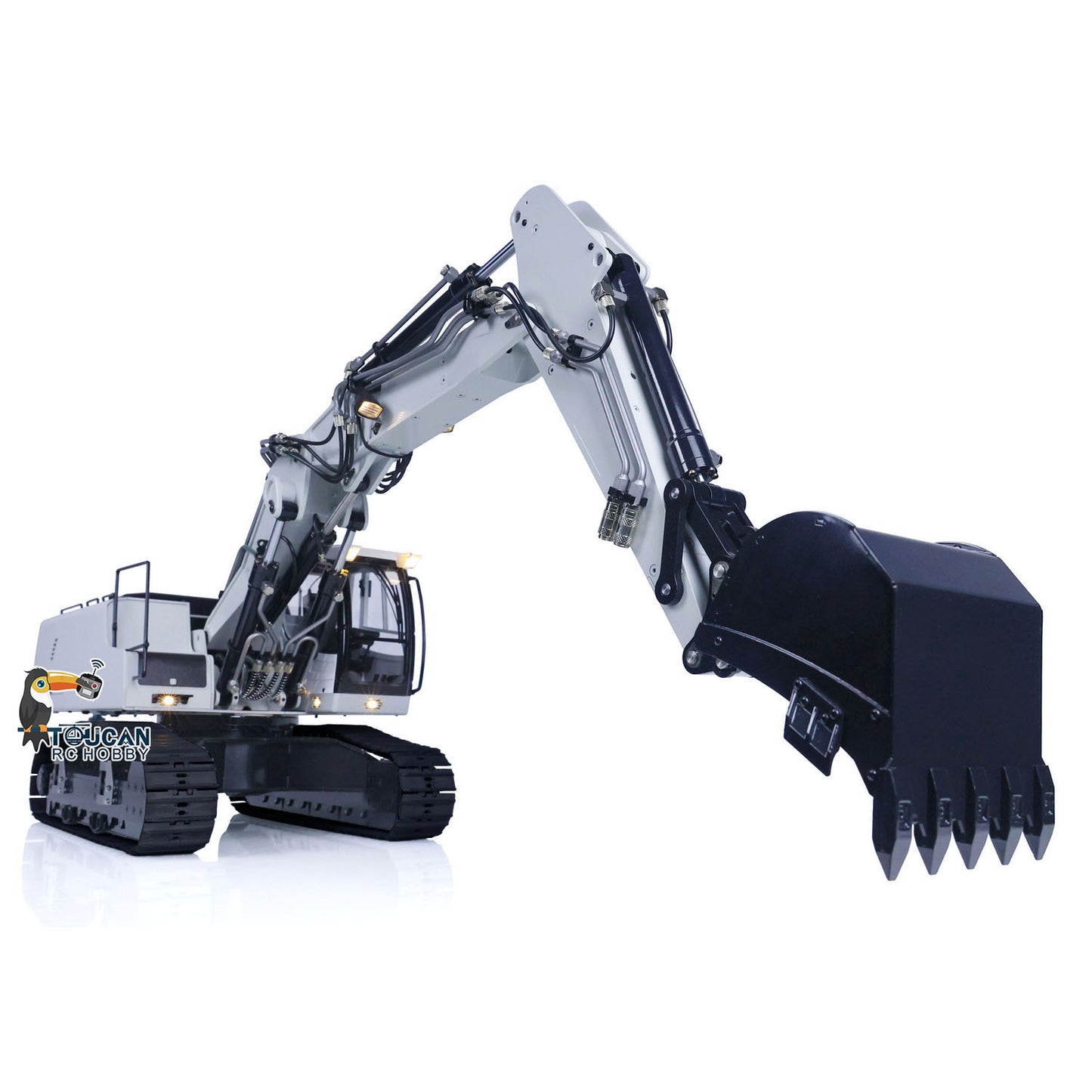 MTM 1/14 946-3 RC 3 Arms Painted Assembled Metal Hydraulic ARTR Tracked Excavator Digger With Ripper Grab Tiltable Bucket