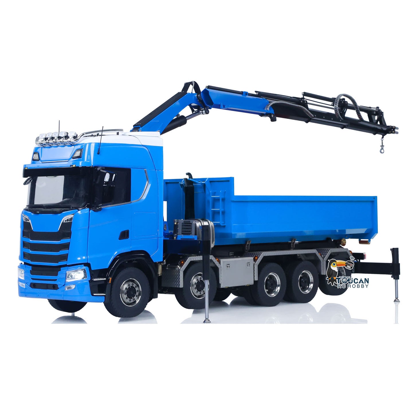 SA770S 1/14 RC Hydraulic Crane Dump Truck 10X10 Radio Controlled Full Dumper Car