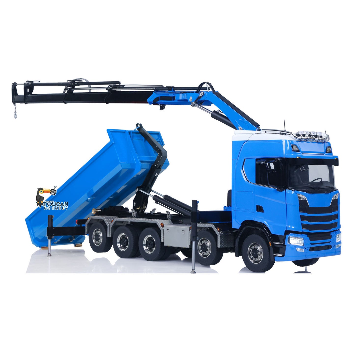 SA770S 1/14 RC Hydraulic Crane Dump Truck 10X10 Radio Controlled Full Dumper Car