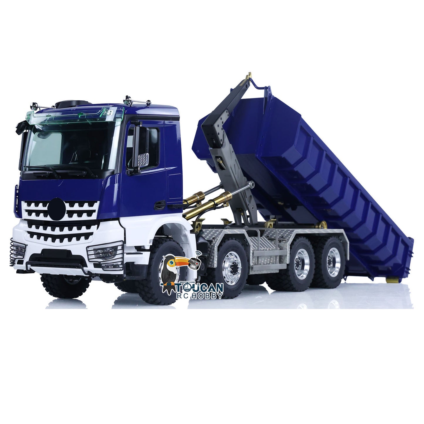 LESU 1/14 Camion à benne basculante RC en métal 8x8 Roll On/Off RTR Full-dump K3363