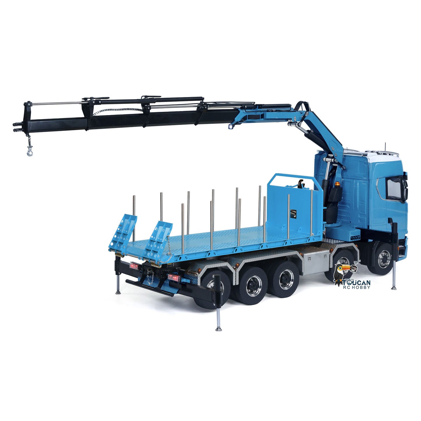 770S 1/14 RC Flatbed Timber 10x10 Metal Hydraulic Crane Radio Control Dump Truck