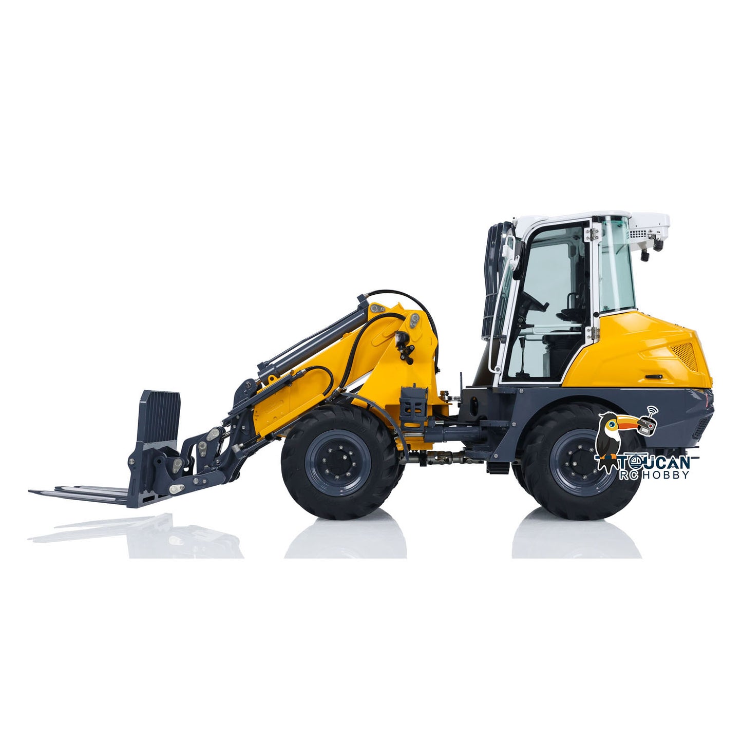 LESU AT1050 1:14 RC Camion à fourche hydraulique Bras télescopique en métal Chargeur Voiture Modèle assemblé