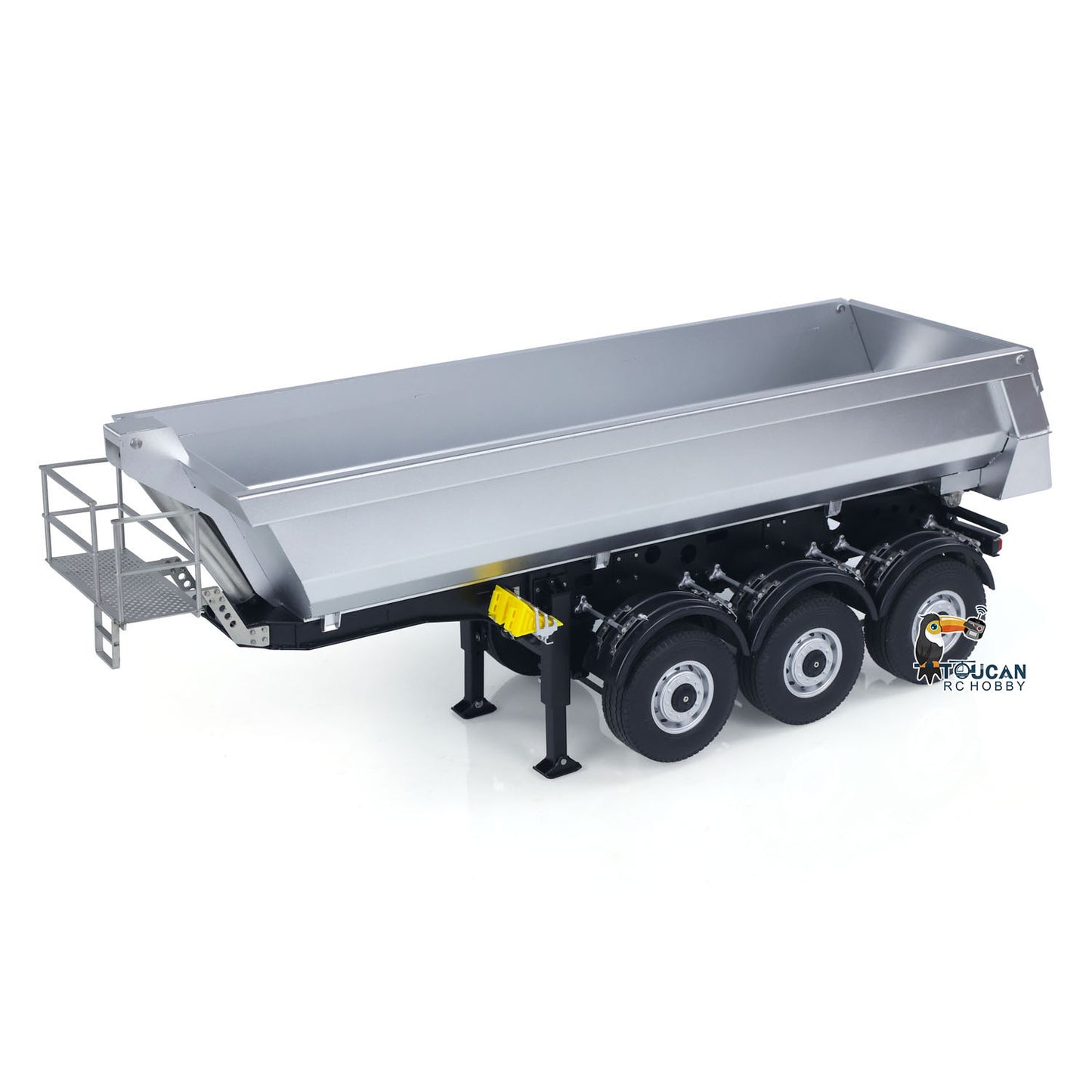 Camion tracteur 4X4 RC Kabolite RTR à l'échelle 1/14, 3 essieux, traction intégrale, avec trémie de levage électrique, remorque à benne basculante, batterie