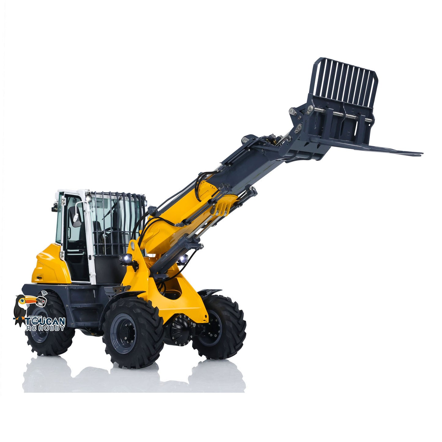 LESU AT1050 1:14 RC Camion à fourche hydraulique Bras télescopique en métal Chargeur Voiture Modèle assemblé